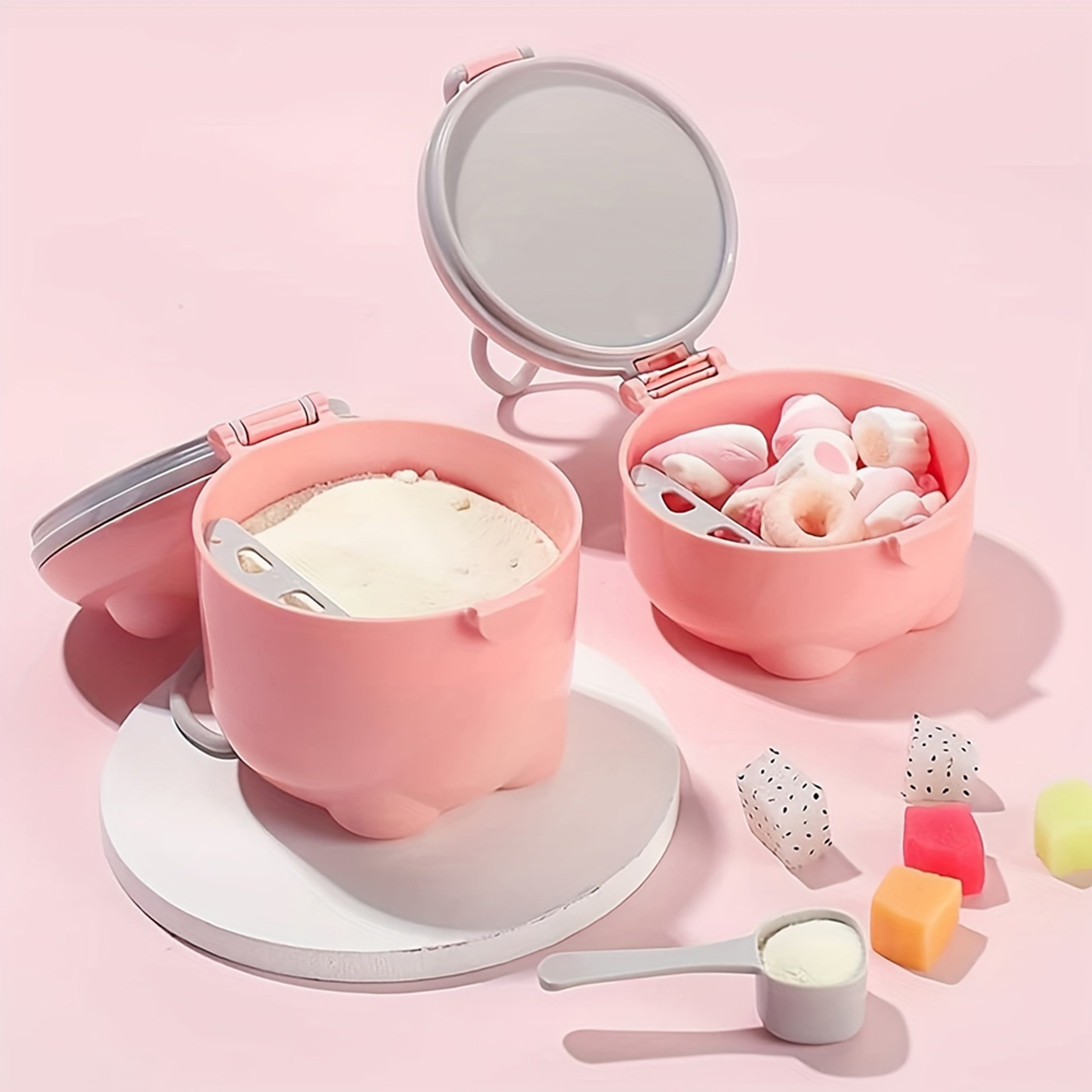 Cartoon Portable Milk Powder Container With Spoon Baby Feeding Travel Container Baby Milk Powder St 1