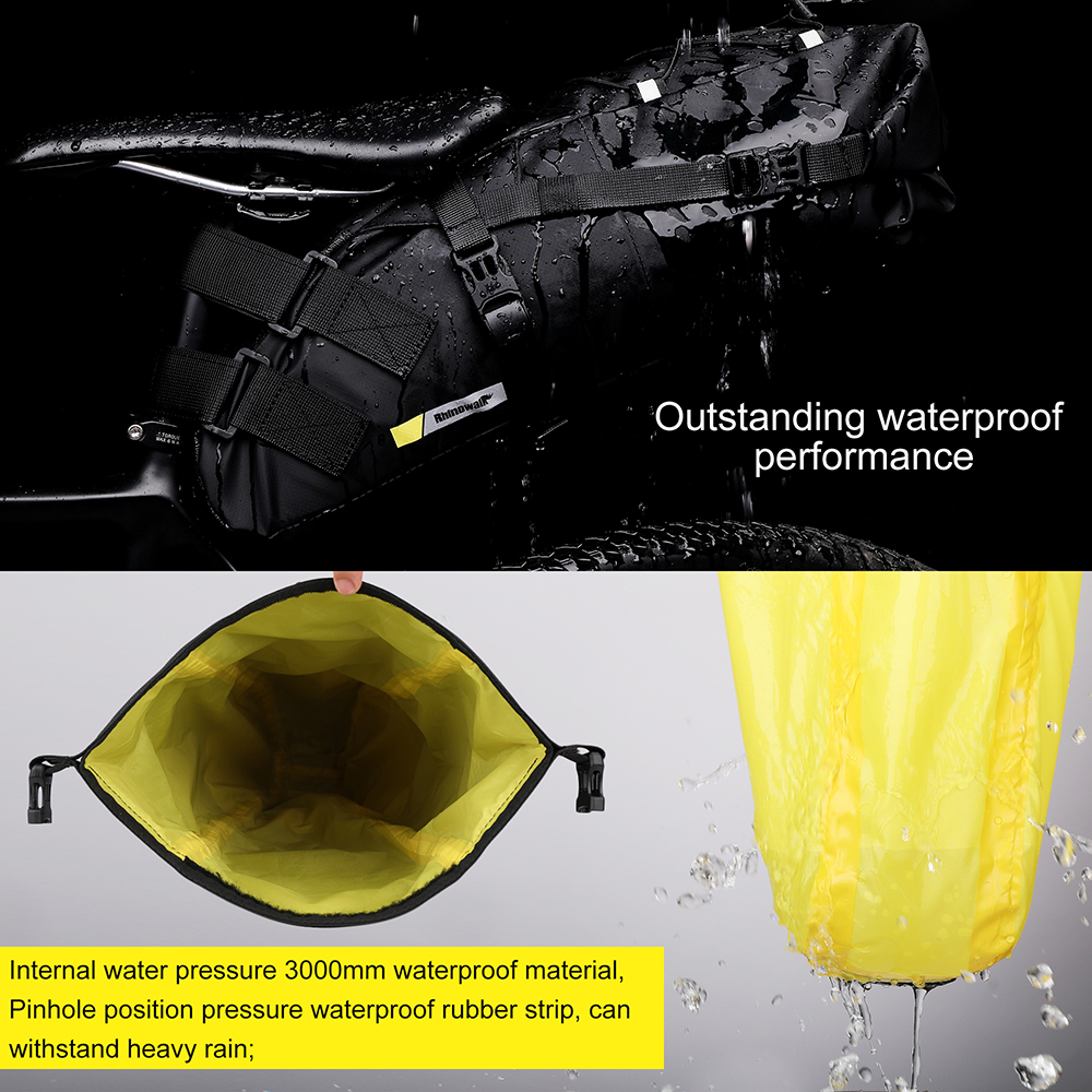 Bike Saddle Bag Waterproof Bicycle Reflective Tail Rear Bag Big Capacity Fold Able MTB Trunk Pannie 1