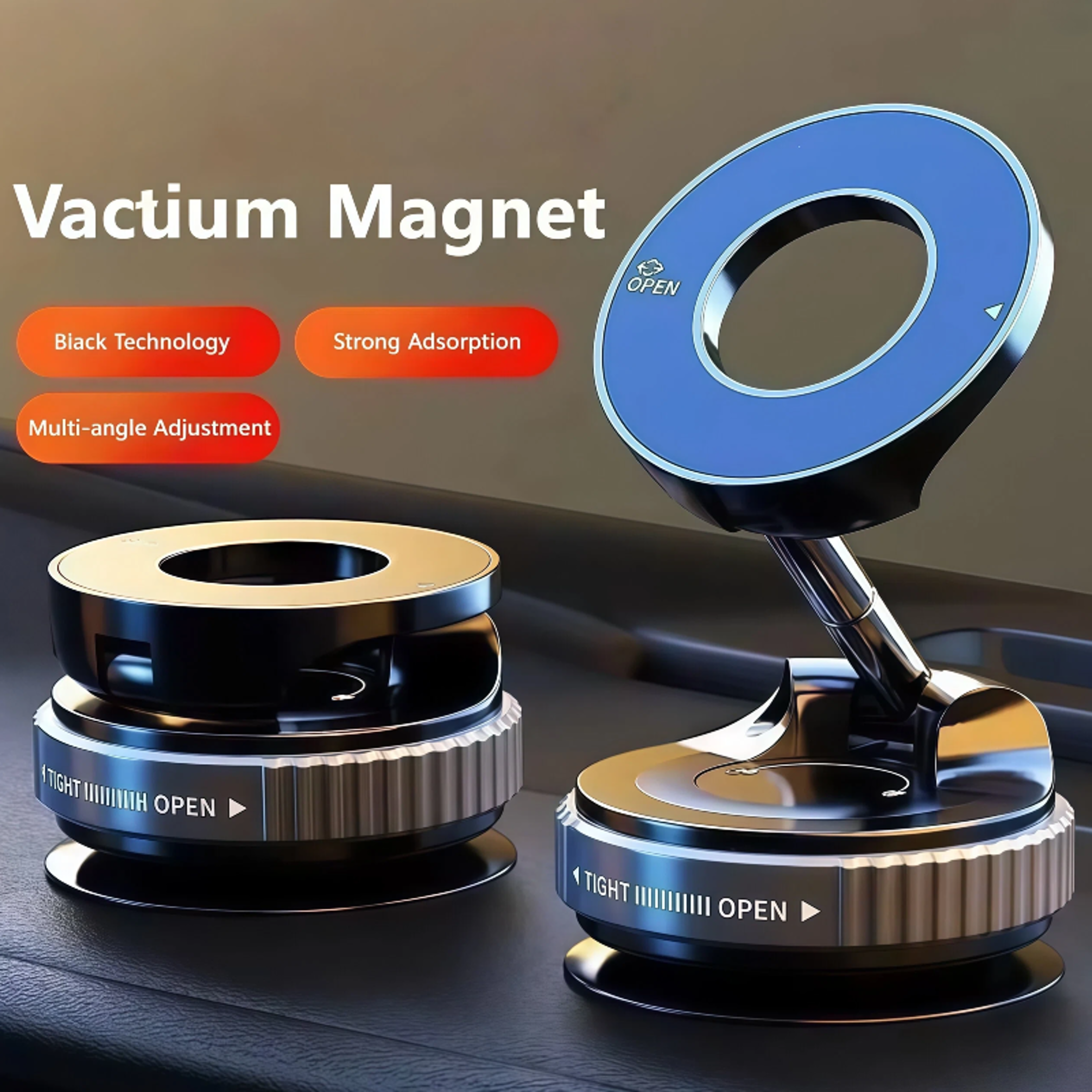 Vacuum Strong Magnetic Car Phone Holder Foldable 360 Adjustable Design Universal CarDeskBathroom Mo 1