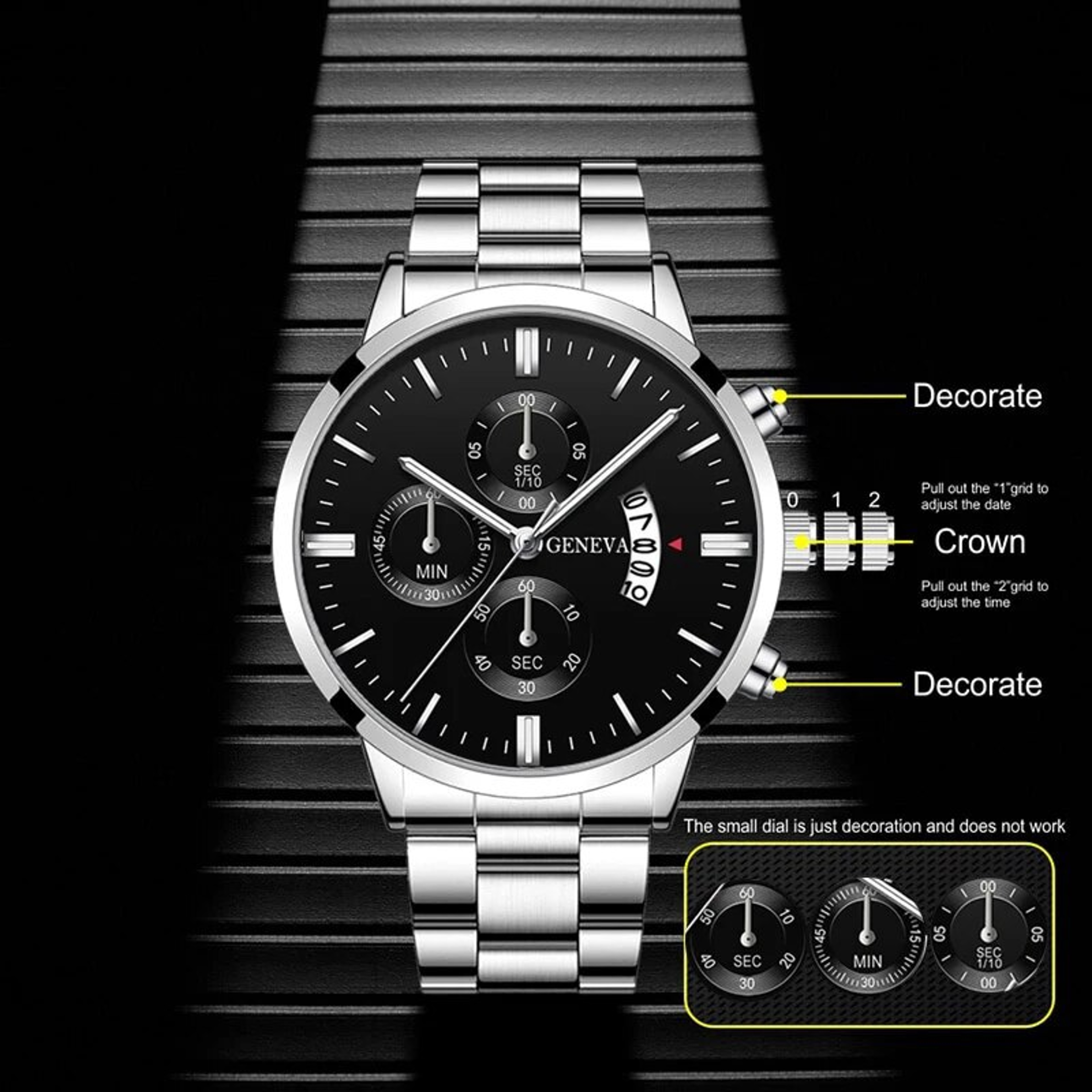 Fashion Men Watch Luxury Quartz Wrist Watch, Business Watches Man Clock, Male Bracelet Wrist watch – view 2