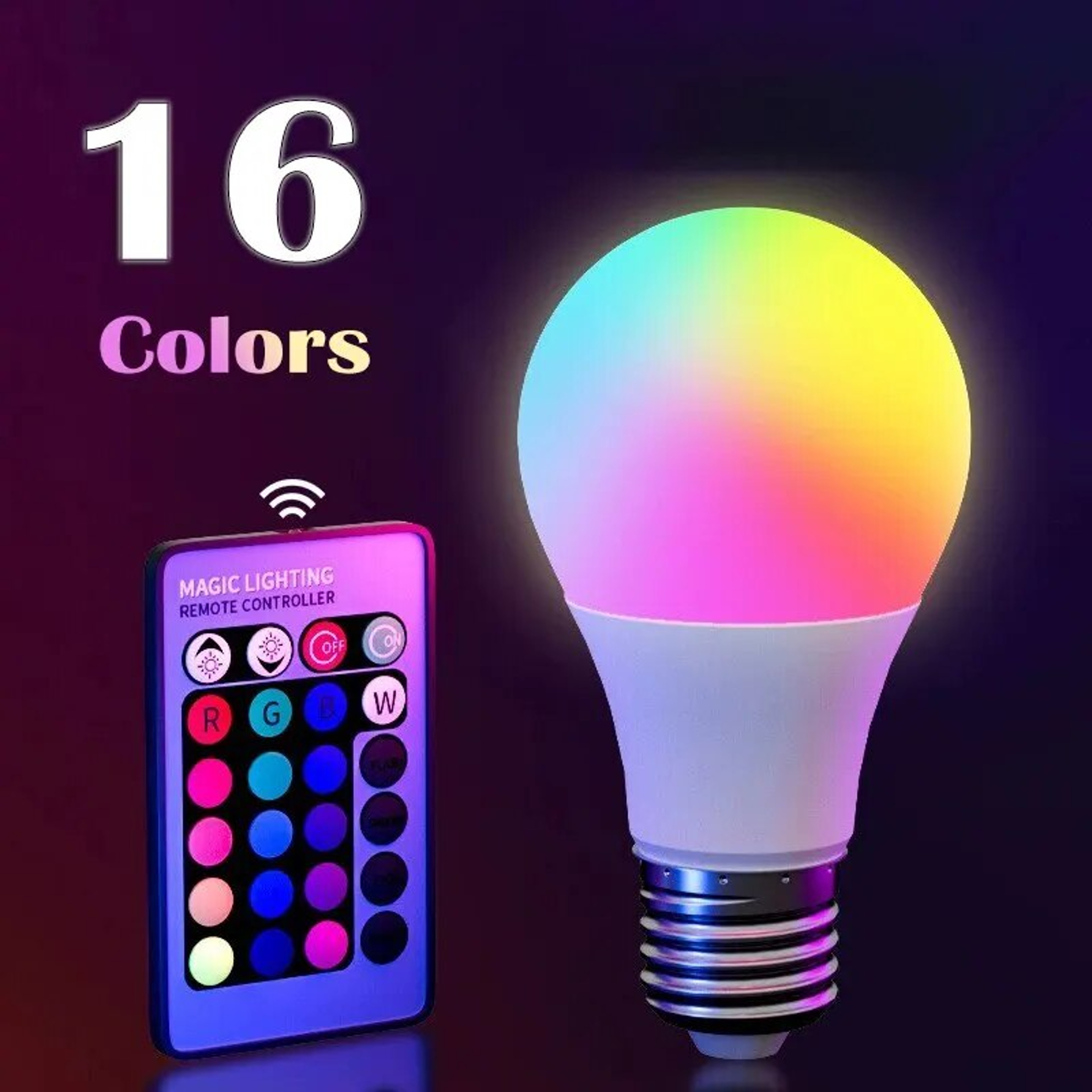 RGB Bulb LED Multi Color Bulb  Dimmable Smart Lamp Household Lighting Key Remote Control Atmosphere 5