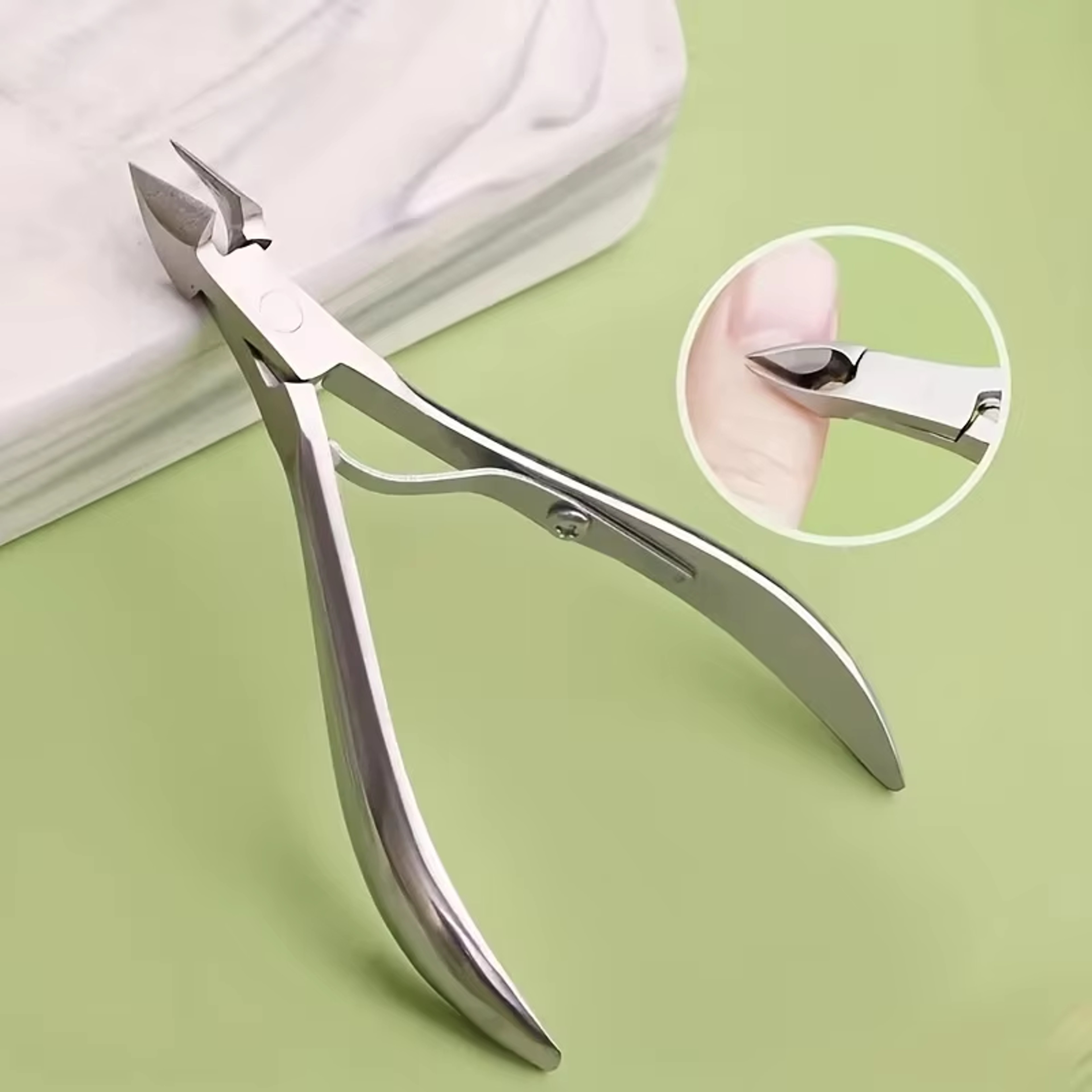 Stainless Steel Nail Clippers for Thick & Ingrown Toenails, Precision Trimming Tool for Manicure Pedicure, Home & Salon – view 7