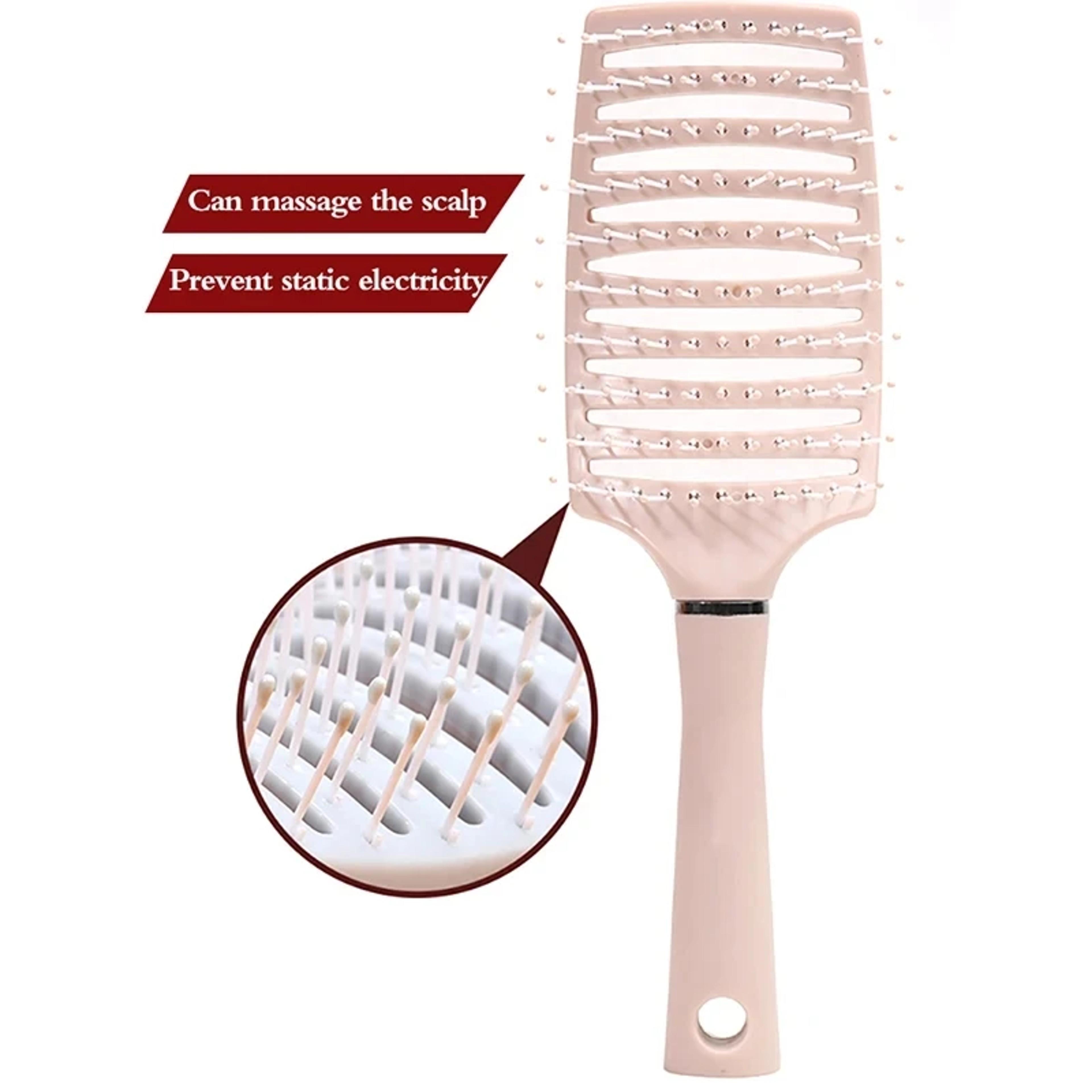 Hair Brush, Air Cushion Comb for Fluffy, Anti-Hair Loss Massage, Best for All Hair Types, Long, Thick, Thin, Curly – view 5