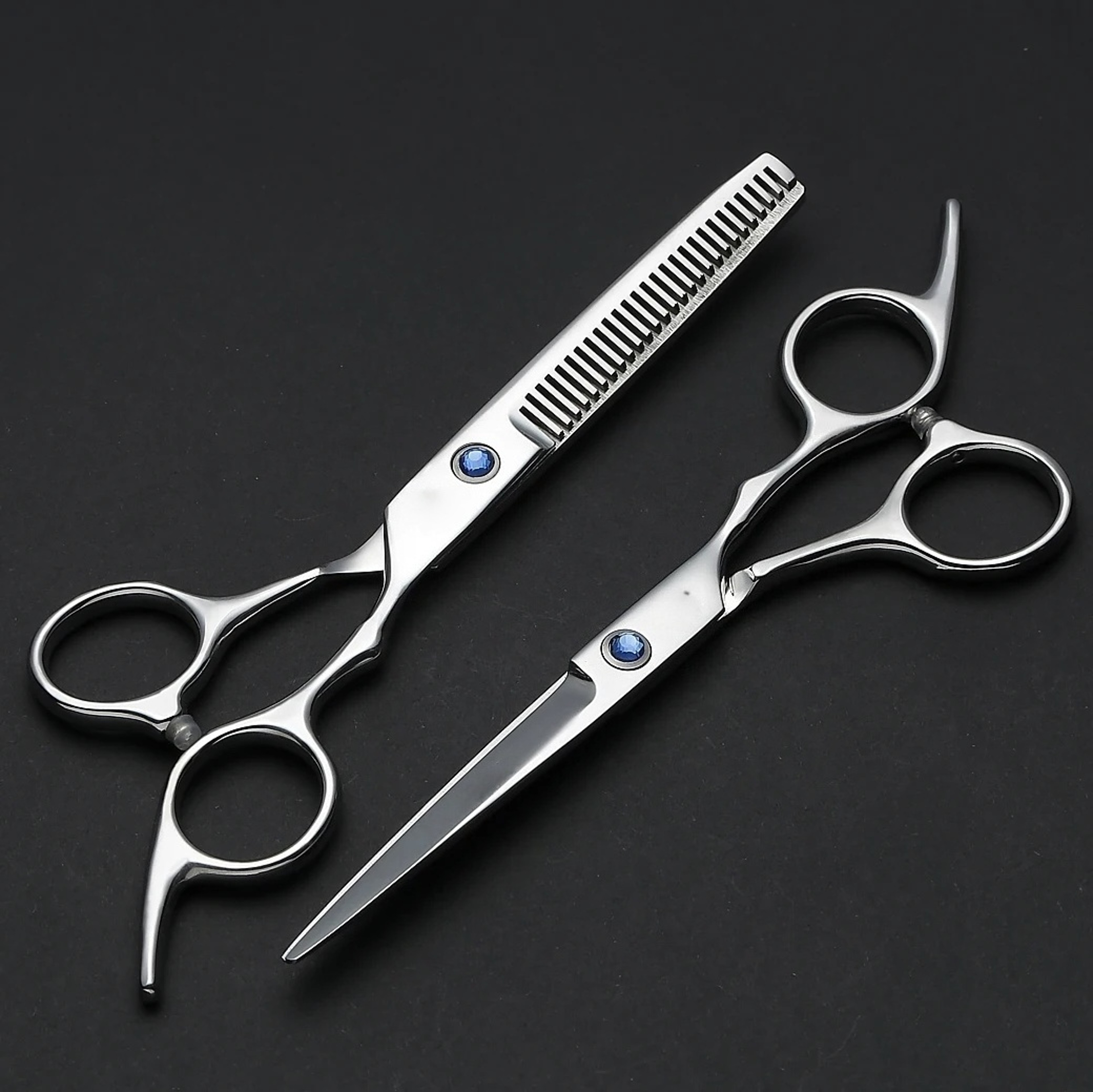 Professional Barber Hair Cutting Scissors Thinning Shears Kit, Stainless Steel Texturing Salon Razor Edge Scissor – view 1