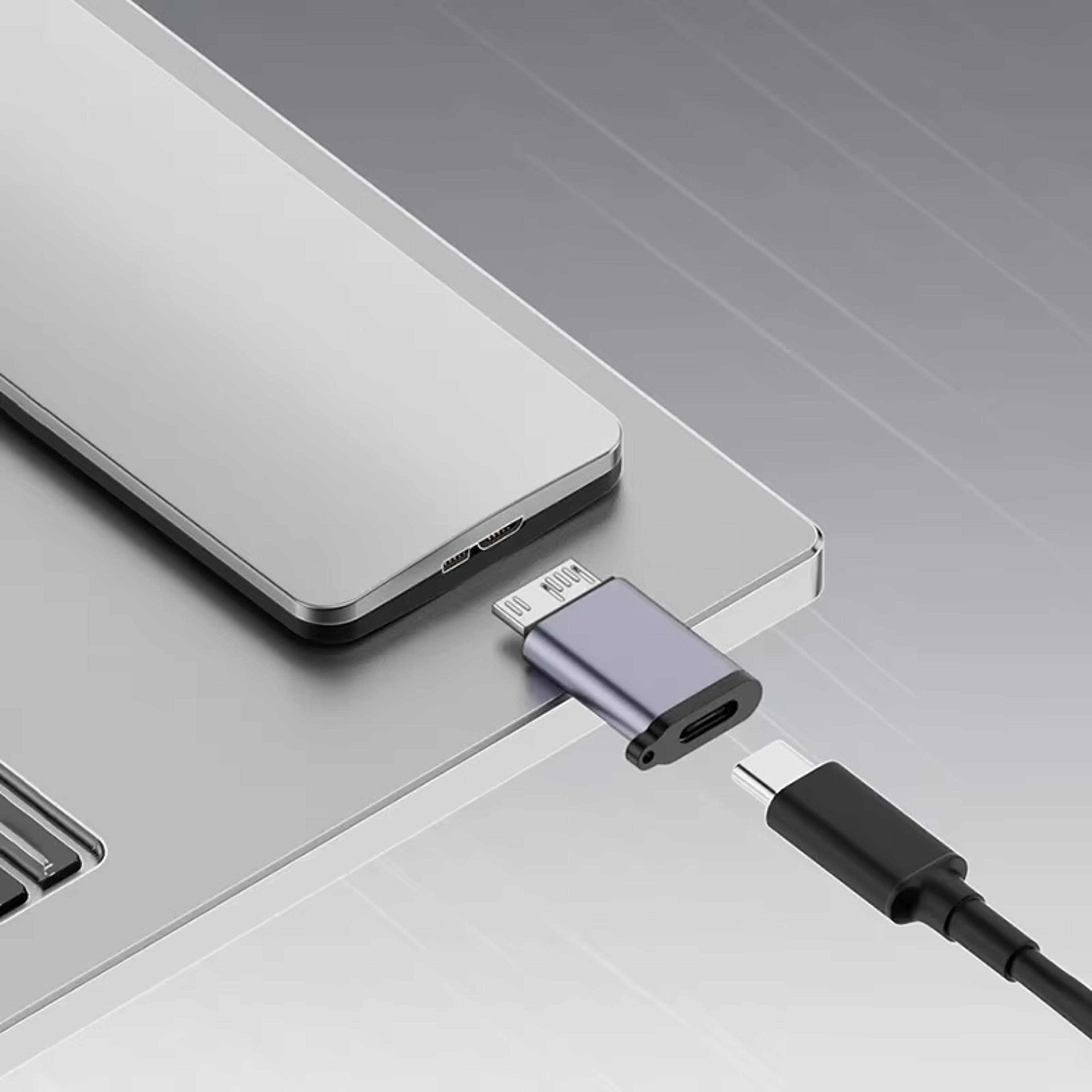 USB C 30 Micro B Male To Type C Female Adapter TypeC To Micro B Connector For Laptop External Hard  0