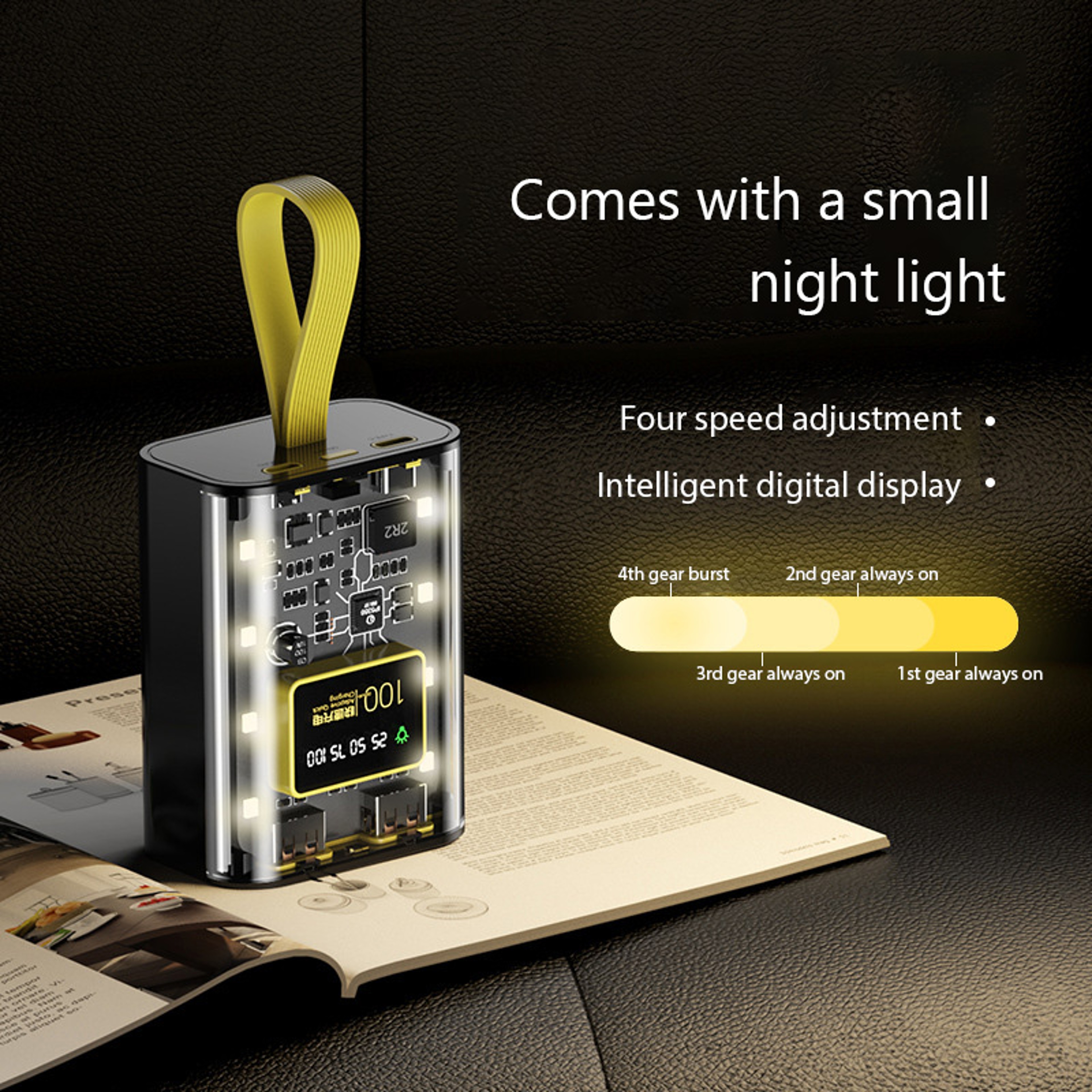 Battery Charger Case DIY Power Bank Box Fast Charge Double USB Output LED Night Light Battery Stora 4