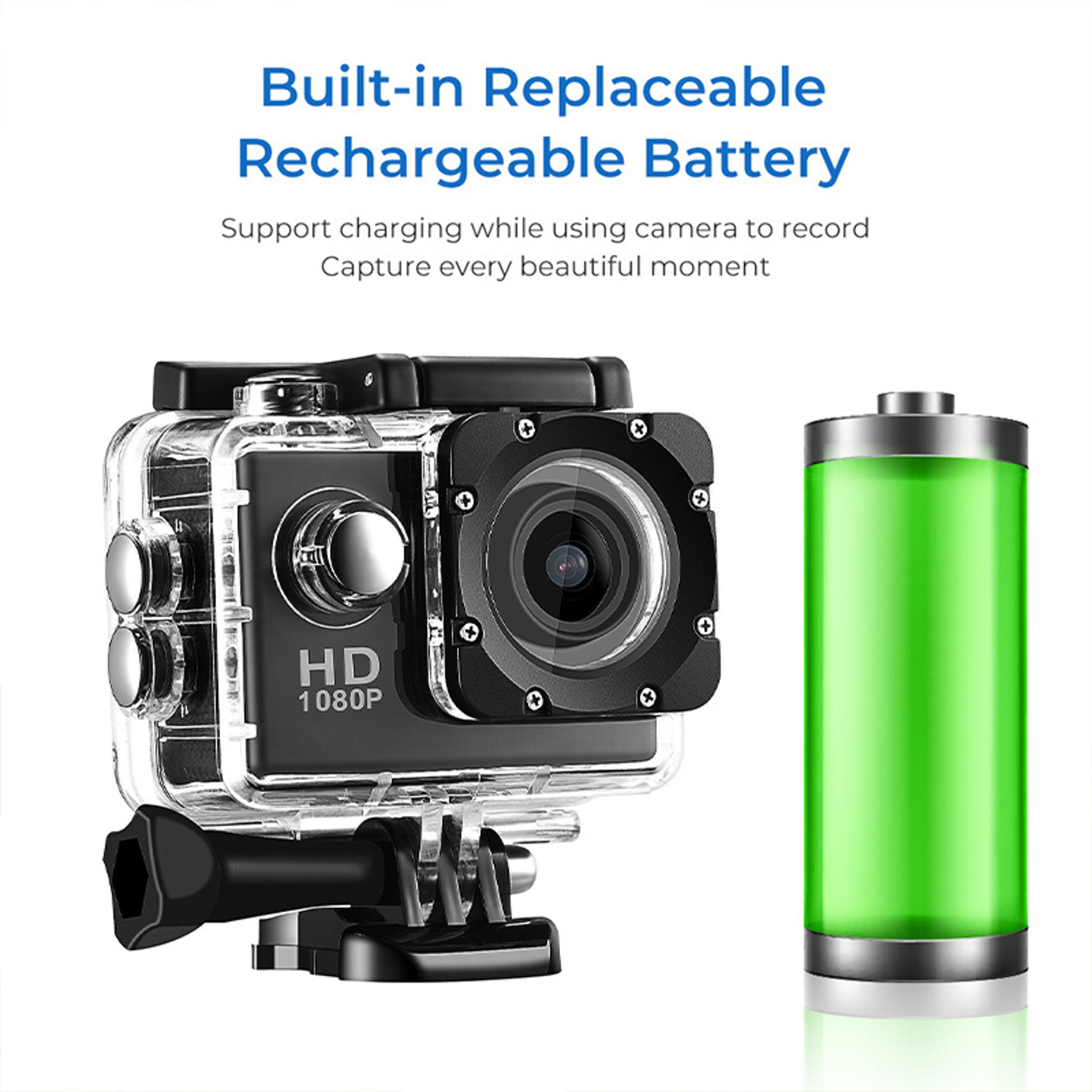 Underwater Waterproof Sports Camera Multifunctional Outdoor Action Camera For Skiing Diving And Rid 5