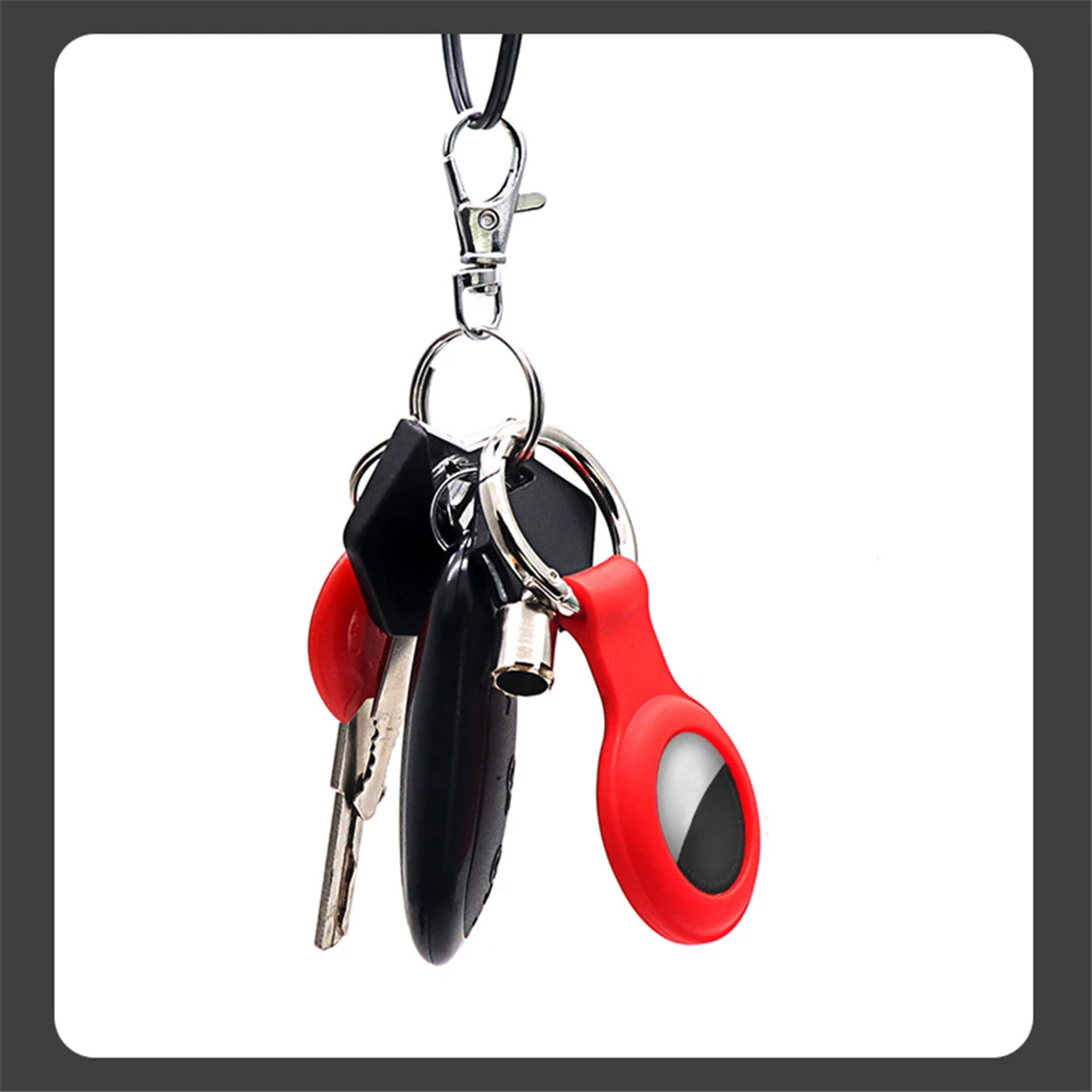 Cover For Apple Air Tags Case Liquid Silicone Protective Shell AntiScratch Sleeve Key Chain Tracker 0