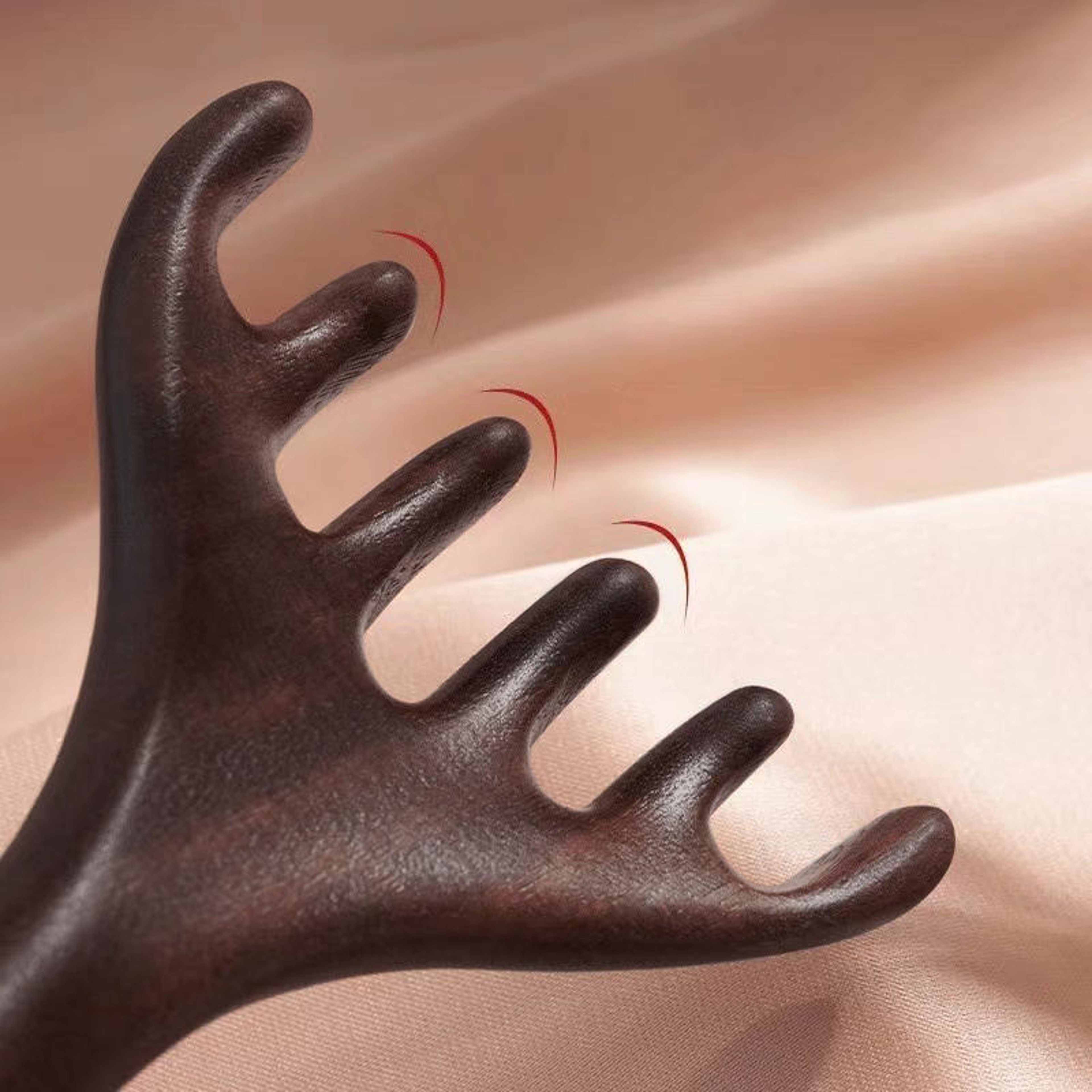 Wooden Meridian Massage Comb Antistatic 6Claw Head Massager Promote Blood Circulation 1
