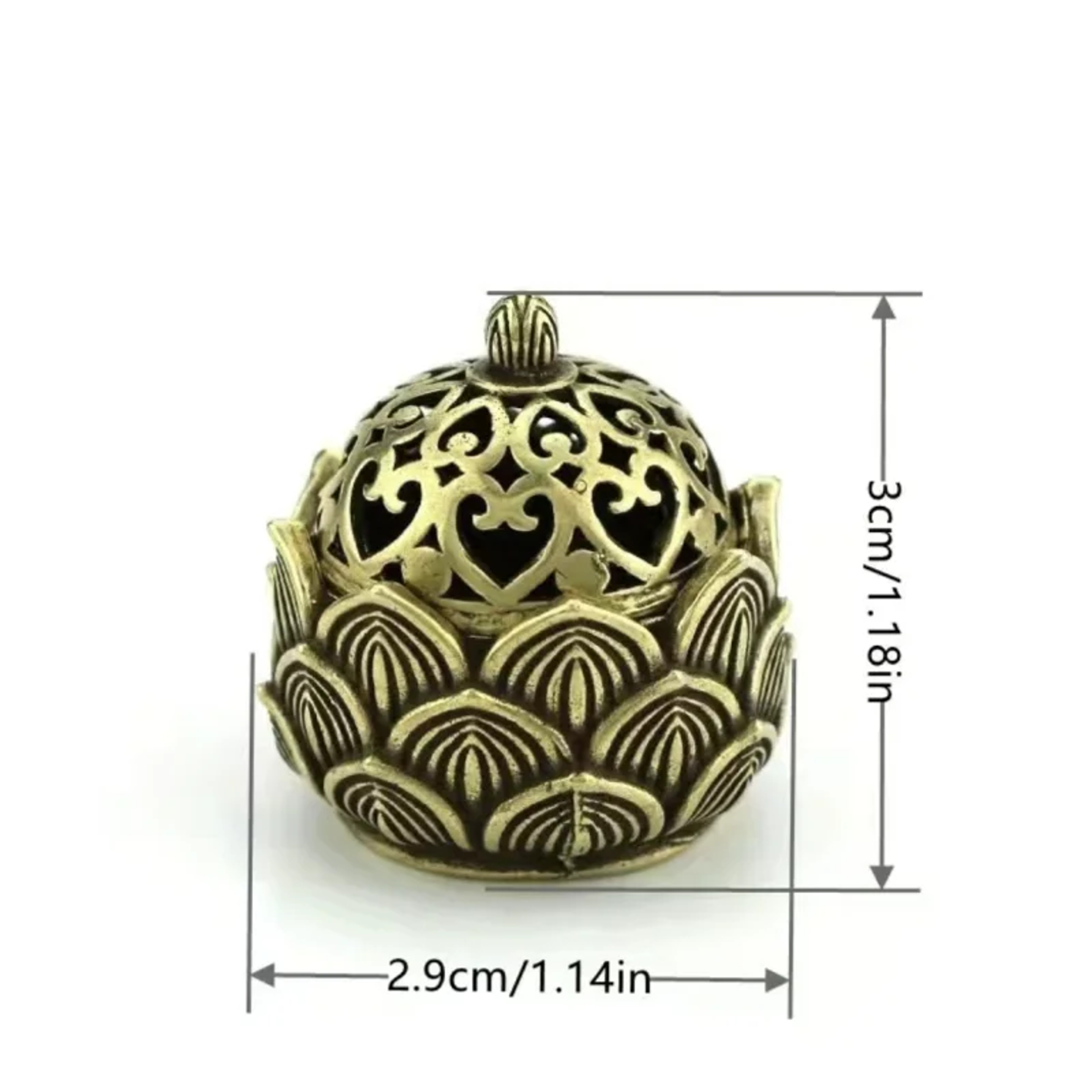 Lotus Incense Holder, Small Cone Burner, Mini Asian Style Zen Decor, Lotus Flower Gift, Relaxing Home Decoration – view 4