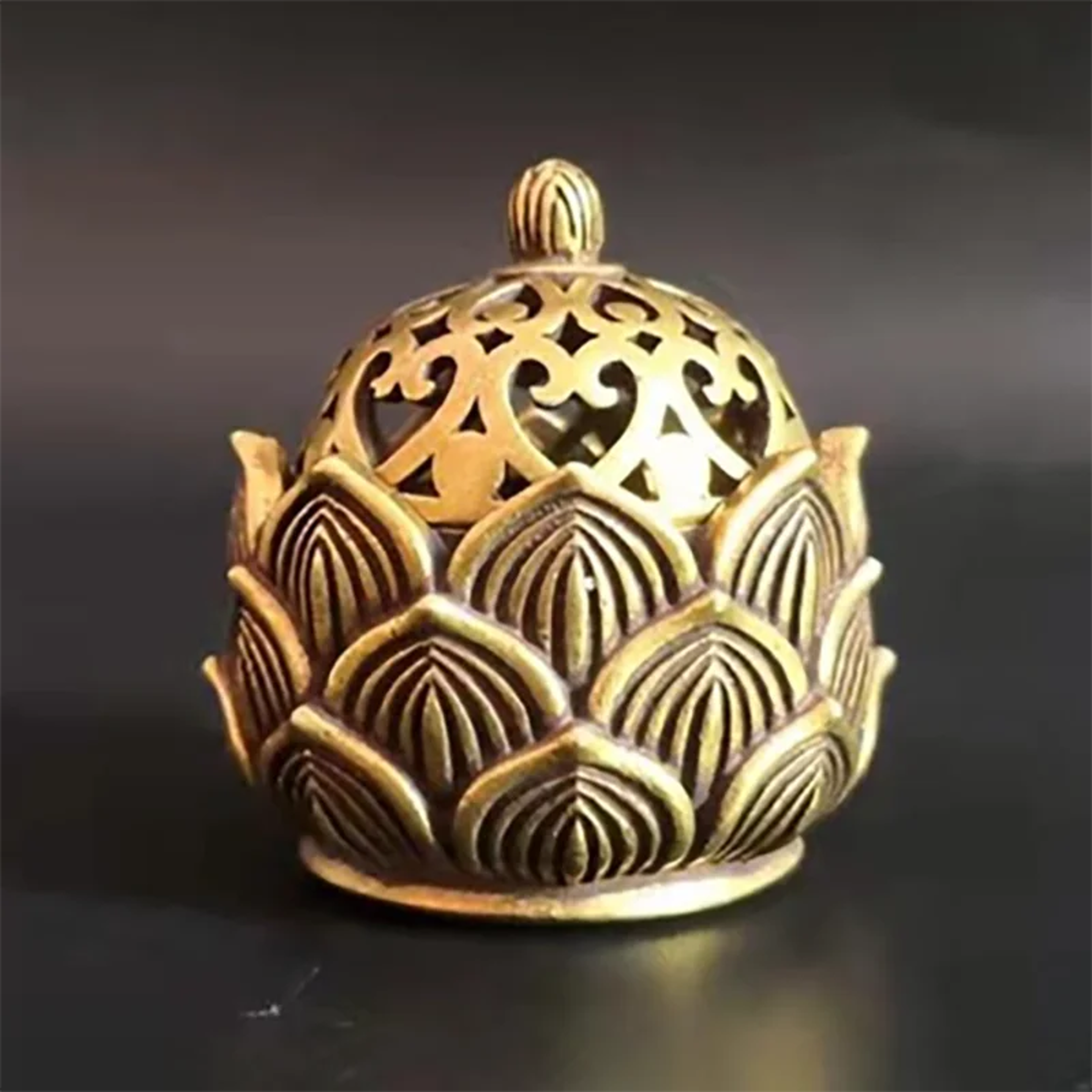 Lotus Incense Holder, Small Cone Burner, Mini Asian Style Zen Decor, Lotus Flower Gift, Relaxing Home Decoration – view 7