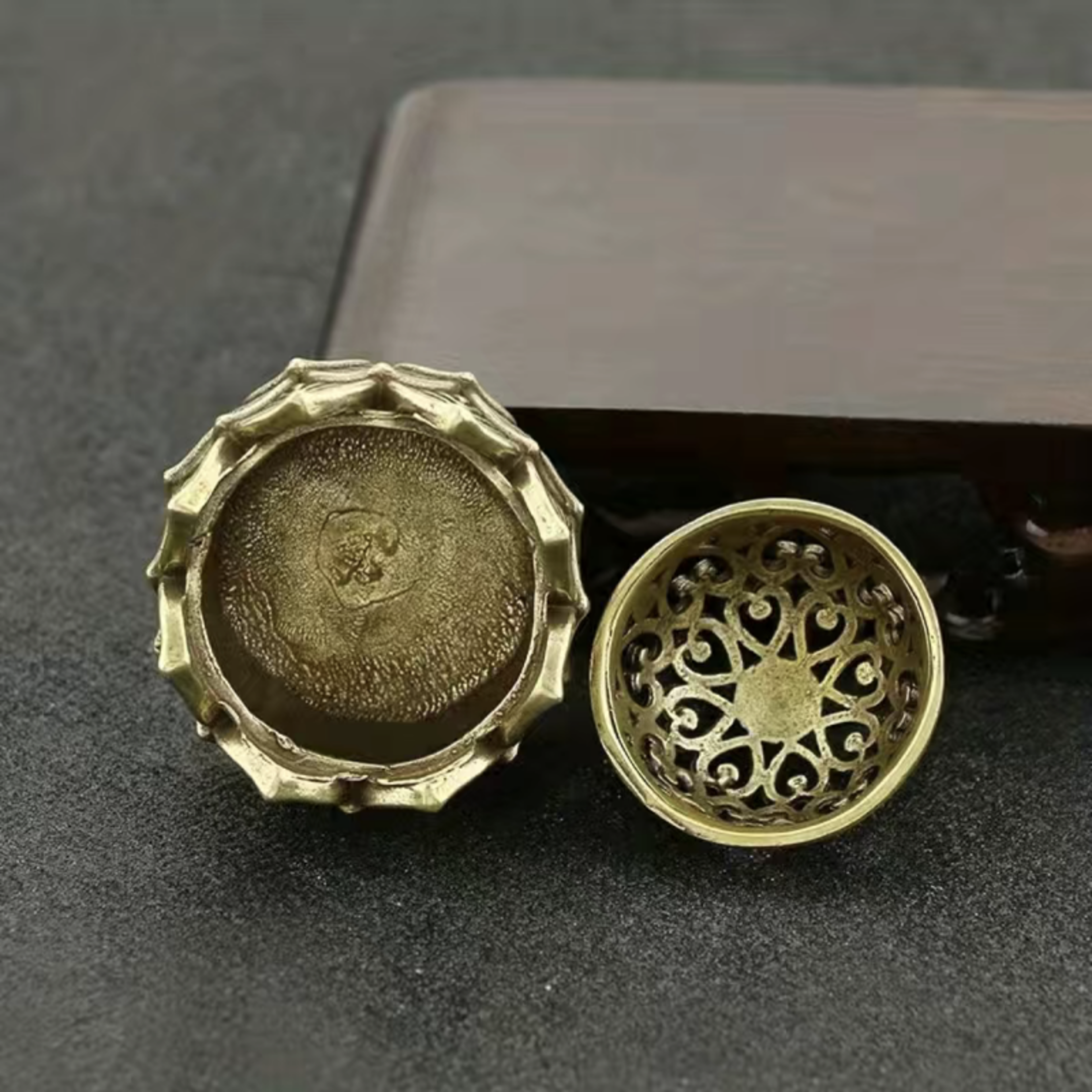 Lotus Incense Holder, Small Cone Burner, Mini Asian Style Zen Decor, Lotus Flower Gift, Relaxing Home Decoration – view 6
