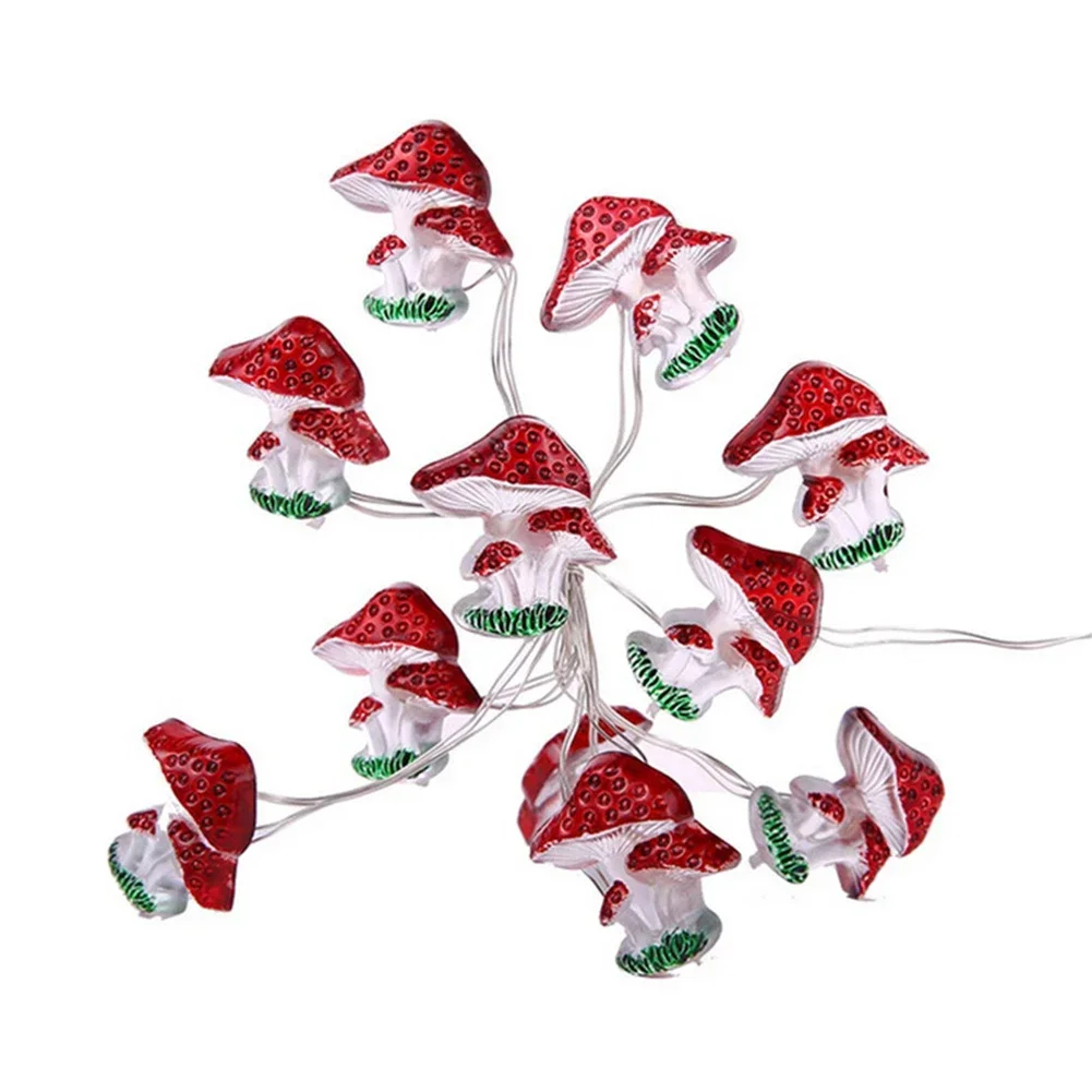 LED Battery Powered Mushroom Copper Wire String Light, Decorative Lighting for Door, Kid Room, Wall, Party – view 6