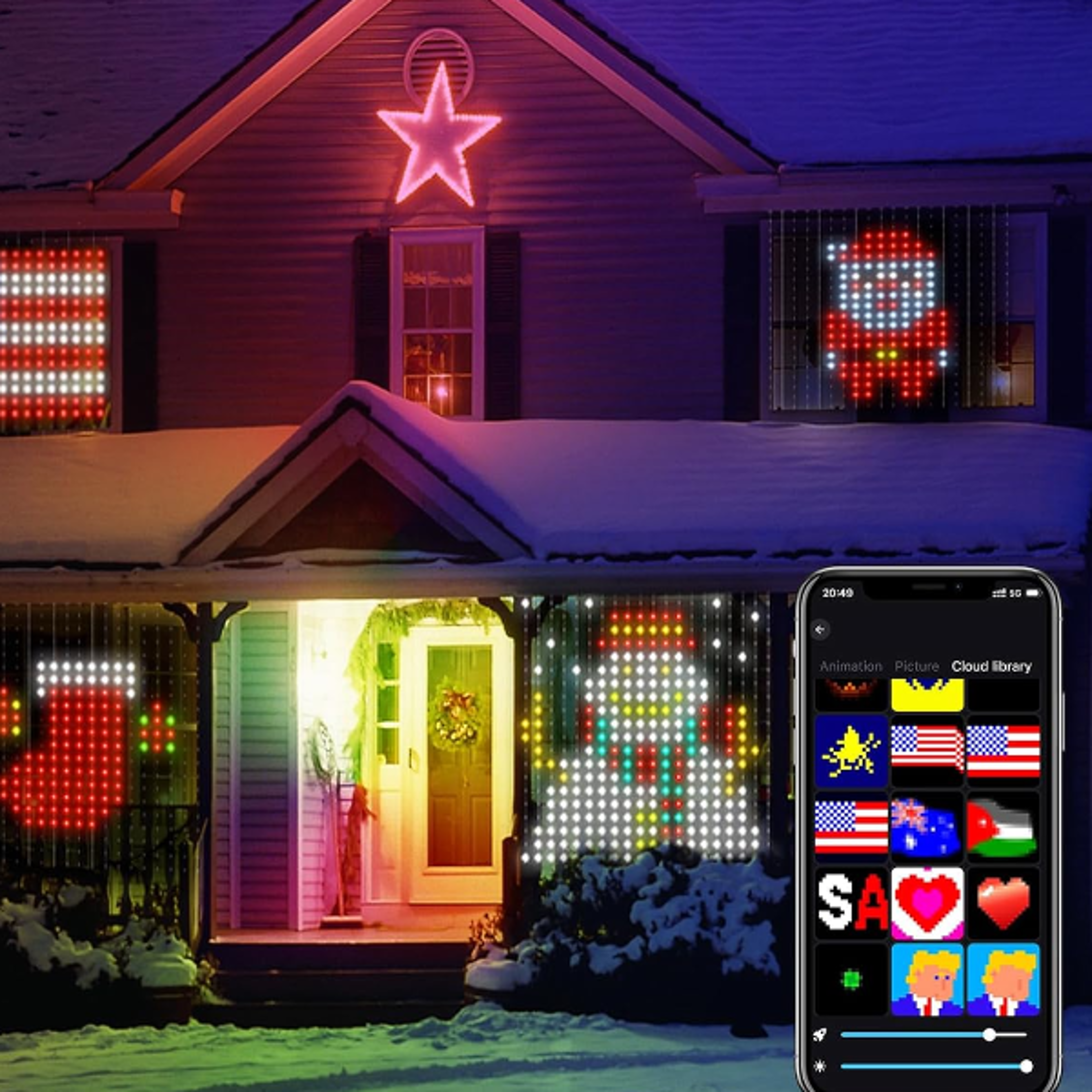 USB Powered Smart LED Curtain Fairy Lights App  Remote Control for Bedroom Party  Camping Decor