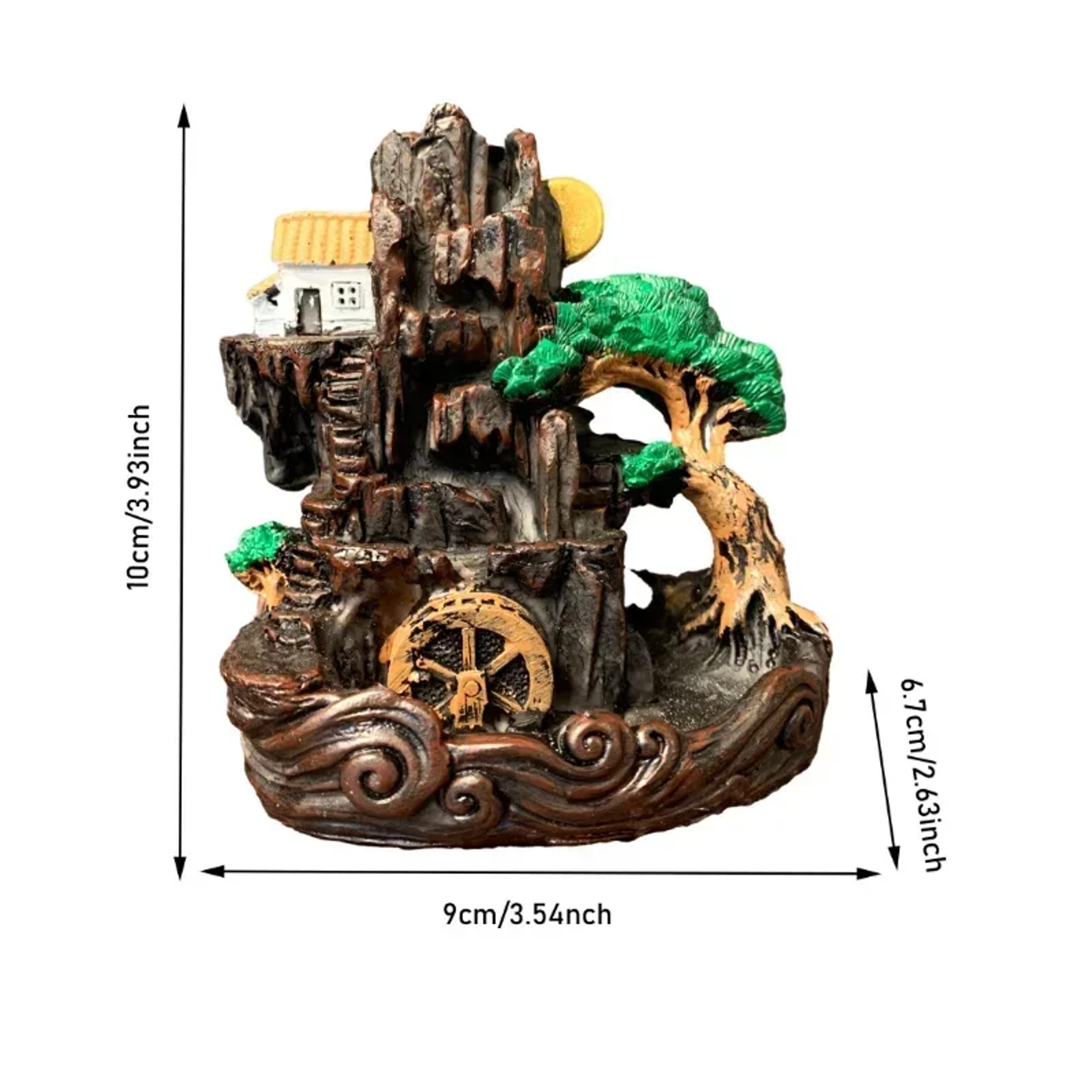 Resin Reflowable Incense Holder, Left/Right Incense Burner, Unique Living Room Decor, Coffee Table, Bedroom, Office Gift – view 6