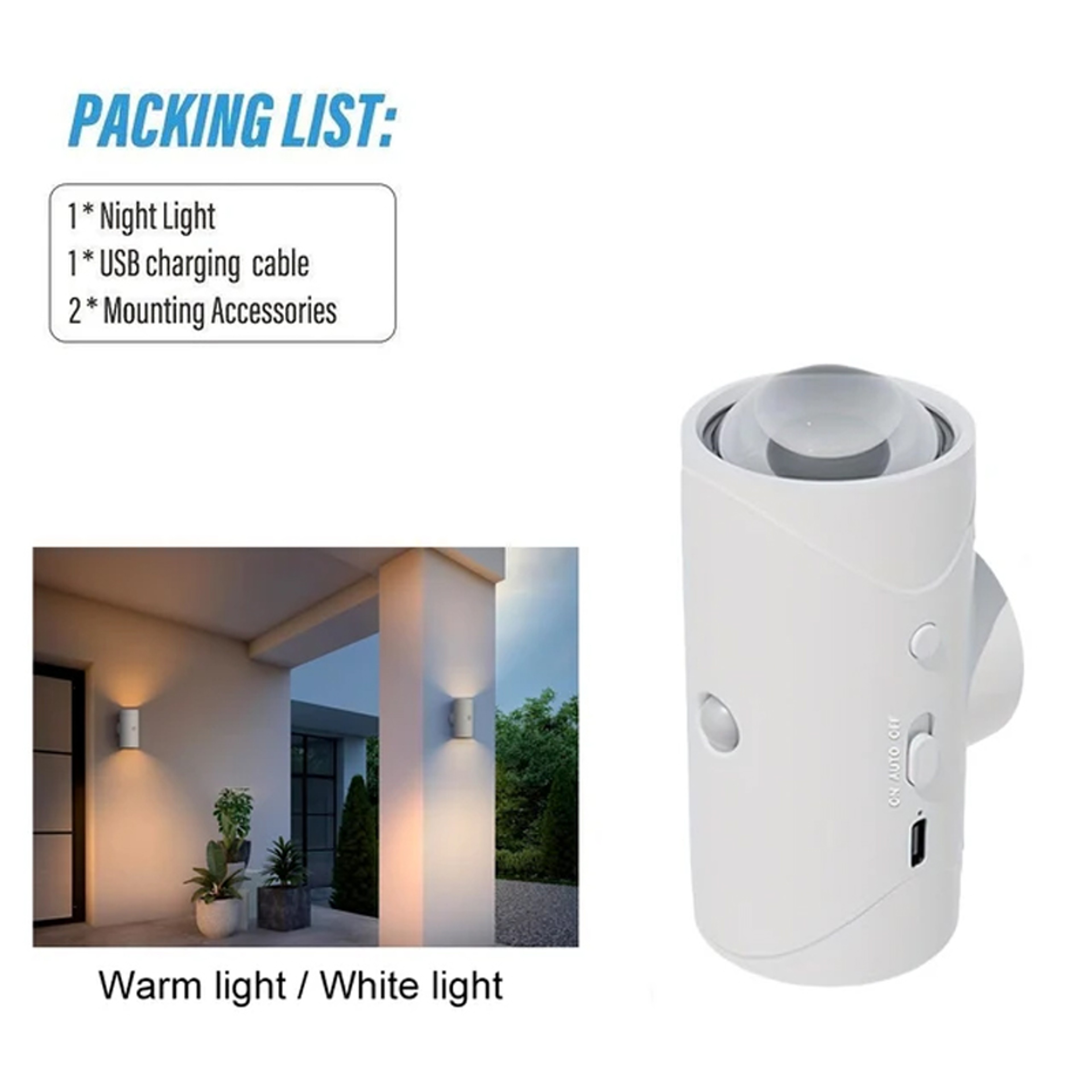 LED Atmosphere Lighting, LED Wall Light with Motion Sensor, RGB Porch Lights, Balcony Garden Night Light for Home – view 5