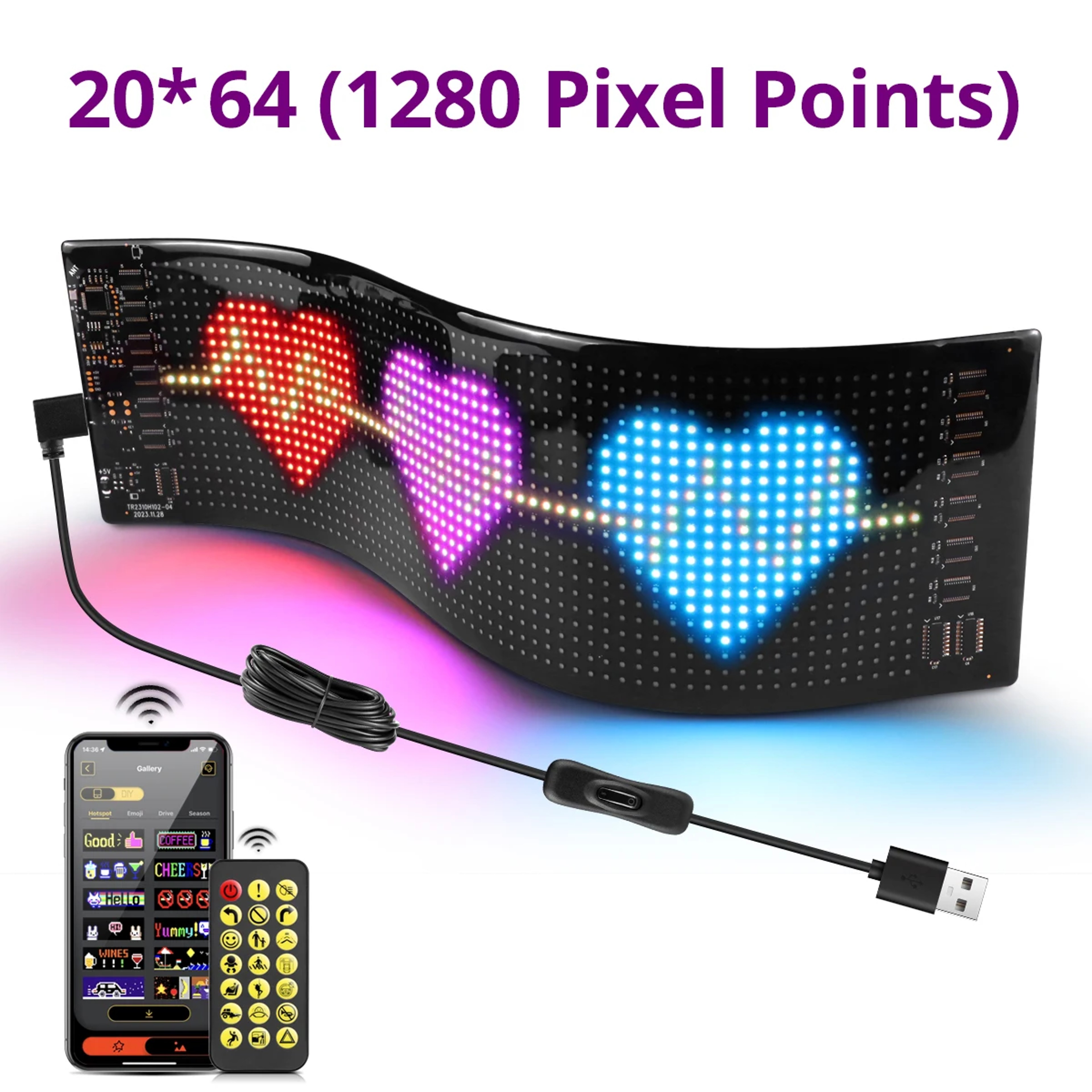 Flexible Programmable LED Screen Message Scrolling Sign Board Ultrathin Soft Flexible Advertising L 1