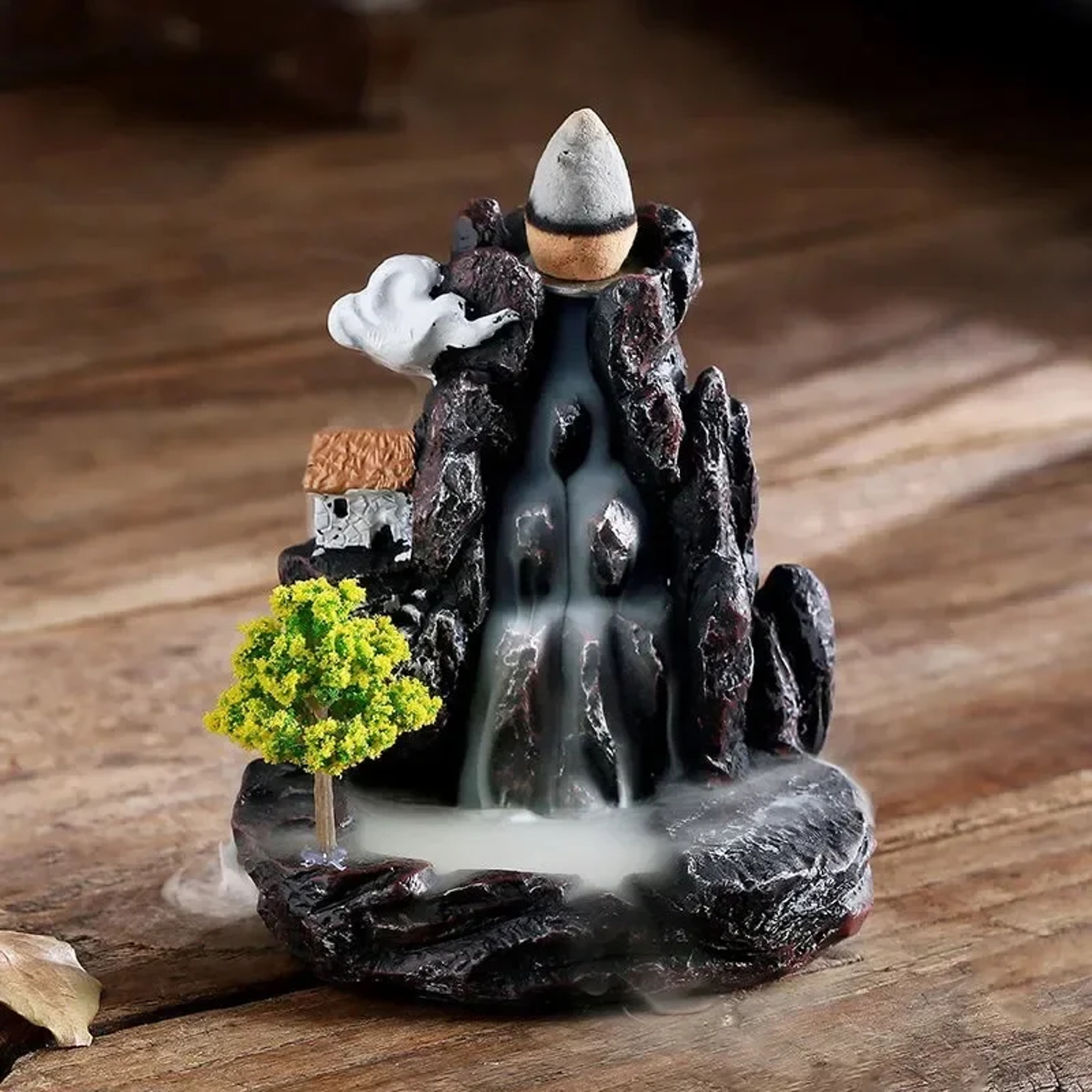 Incense Burner Mountains River Waterfall Fragrance Fireplace Backflow Smoke Zen Censer Holder Decoration for Home – view 4