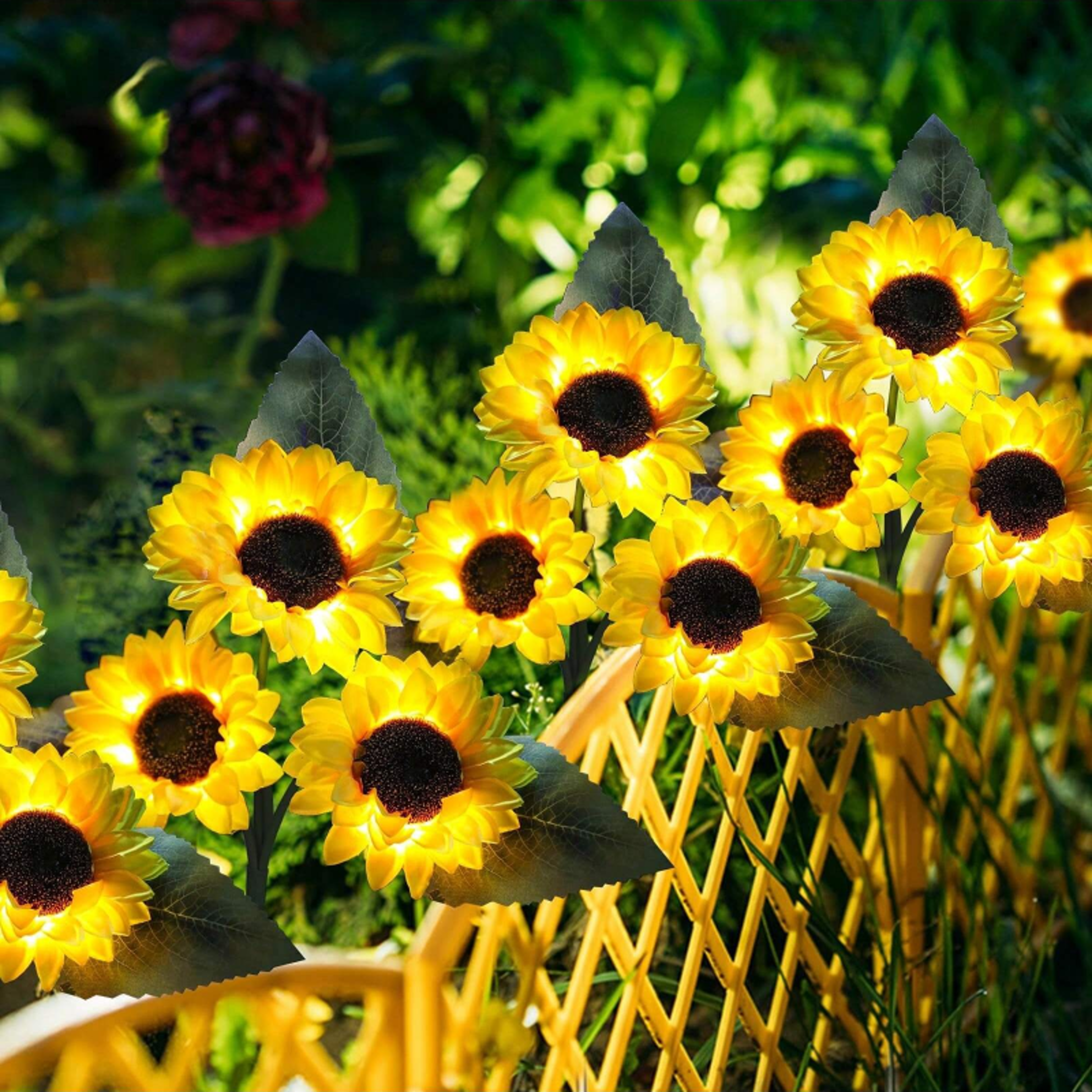 Solar Powered Sunflower Decorative Light, Waterproof Outdoor Light for Garden Courtyard Lawn Atmosphere Decor – view 2