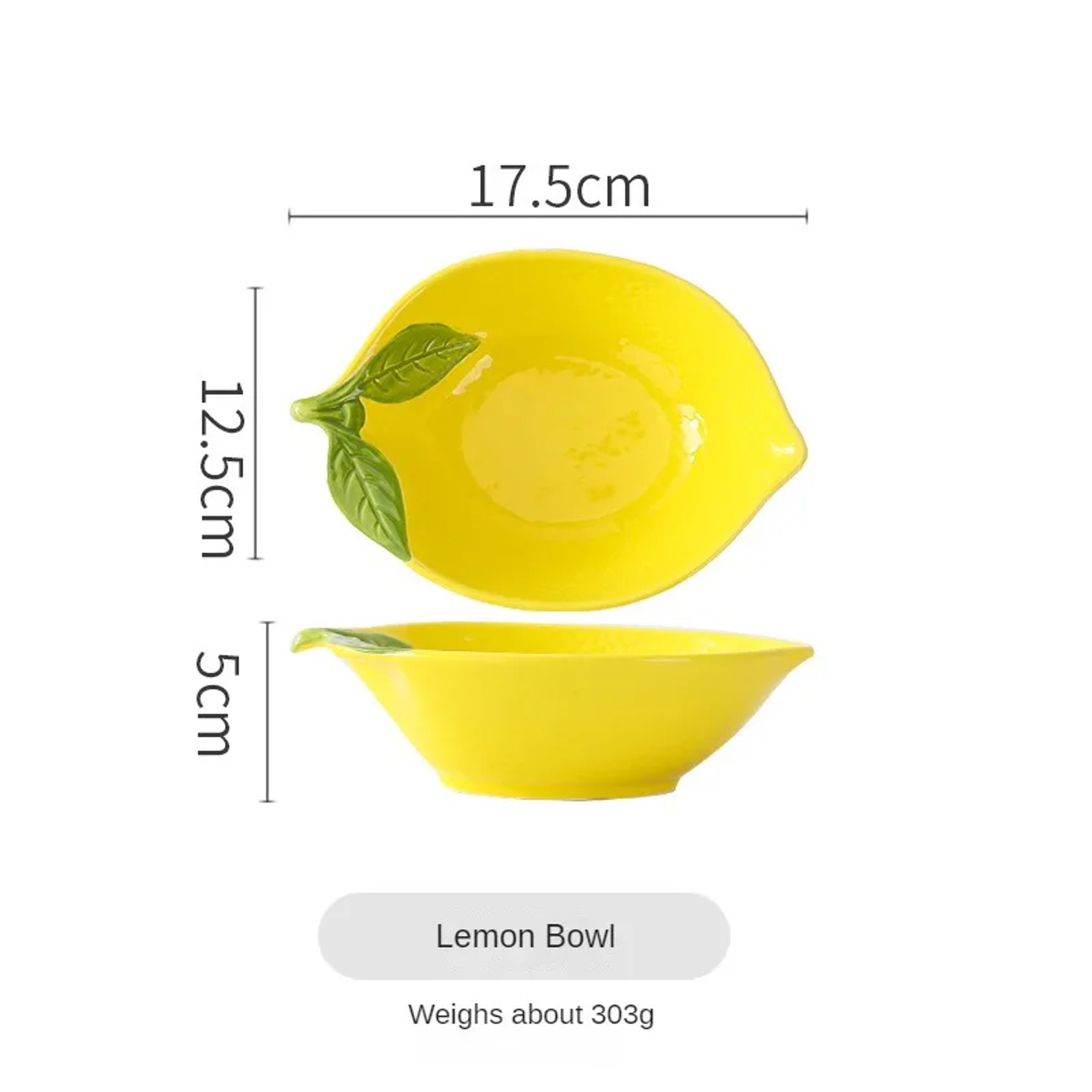 Creative Cartoon Lemon Shaped Ceramic Dinner Plate Soup Bowl Family Fruit Snack Dishes Kitchen Uten 4