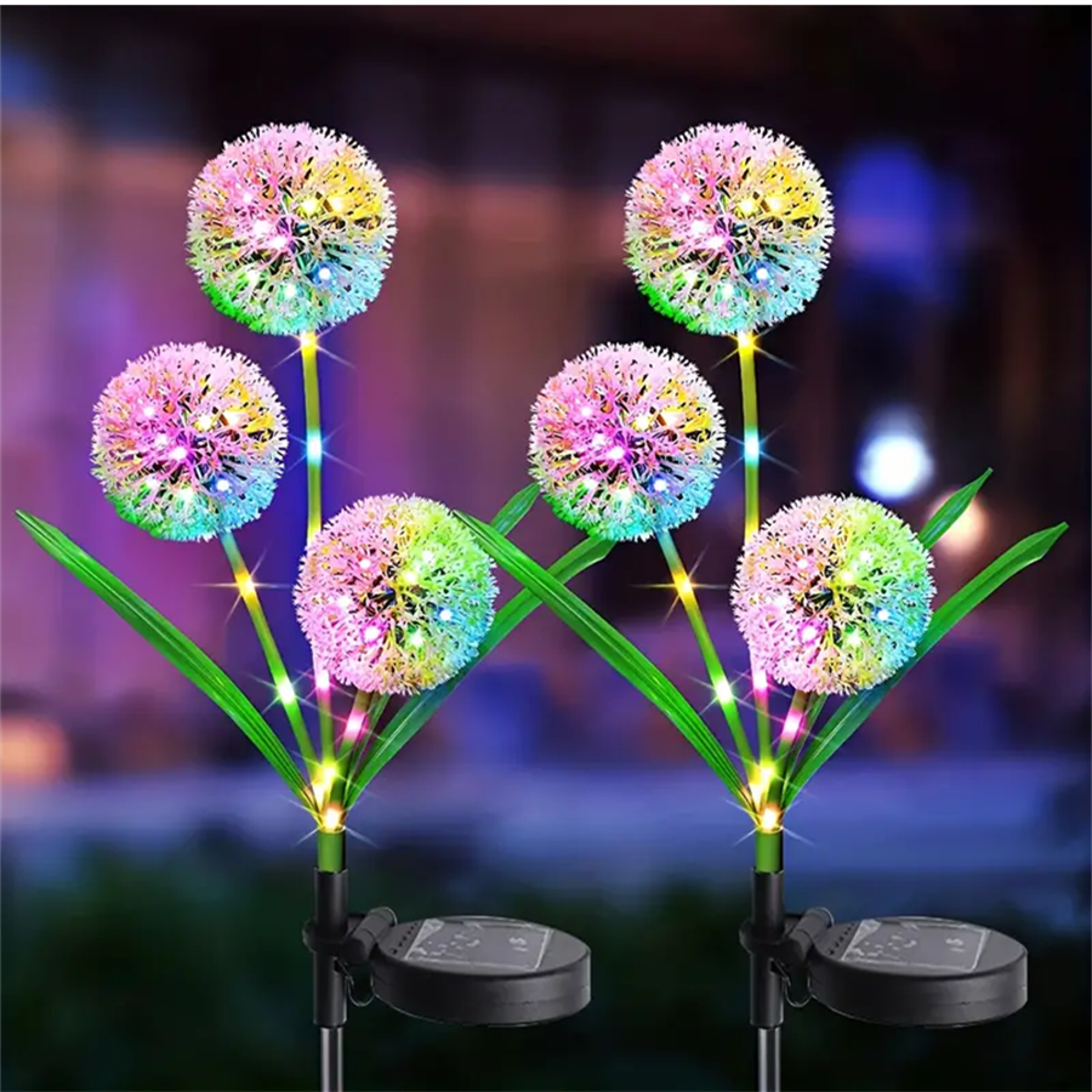 Solar Powered Scallion Balls Shaped Outdoor Ground Mounted Light Waterproof Courtyard Garden Landsc 3