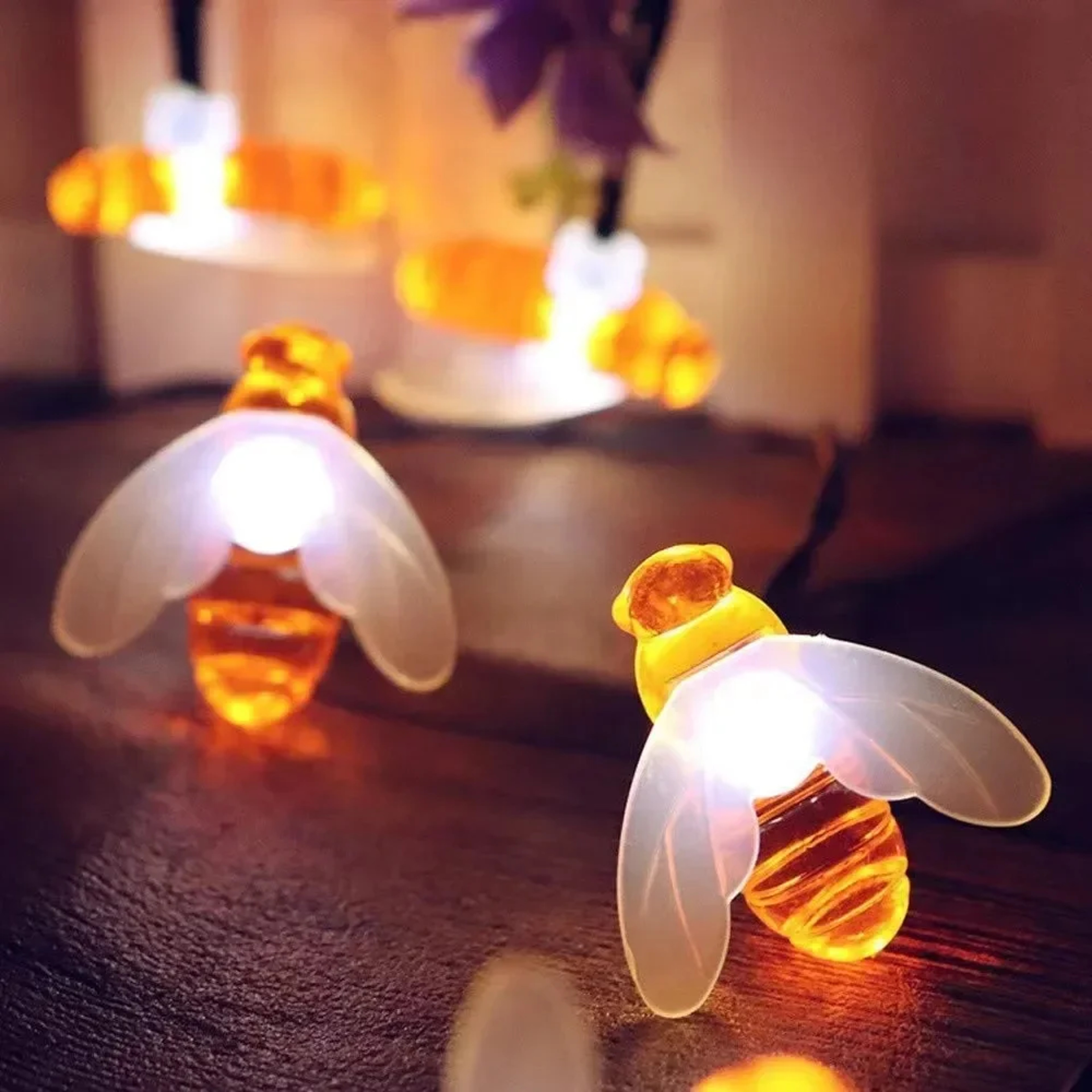 Solar Powered Honey Bee LED String Fairy Lights Waterproof Outdoor Garden Lawn Courtyard Landscape  2