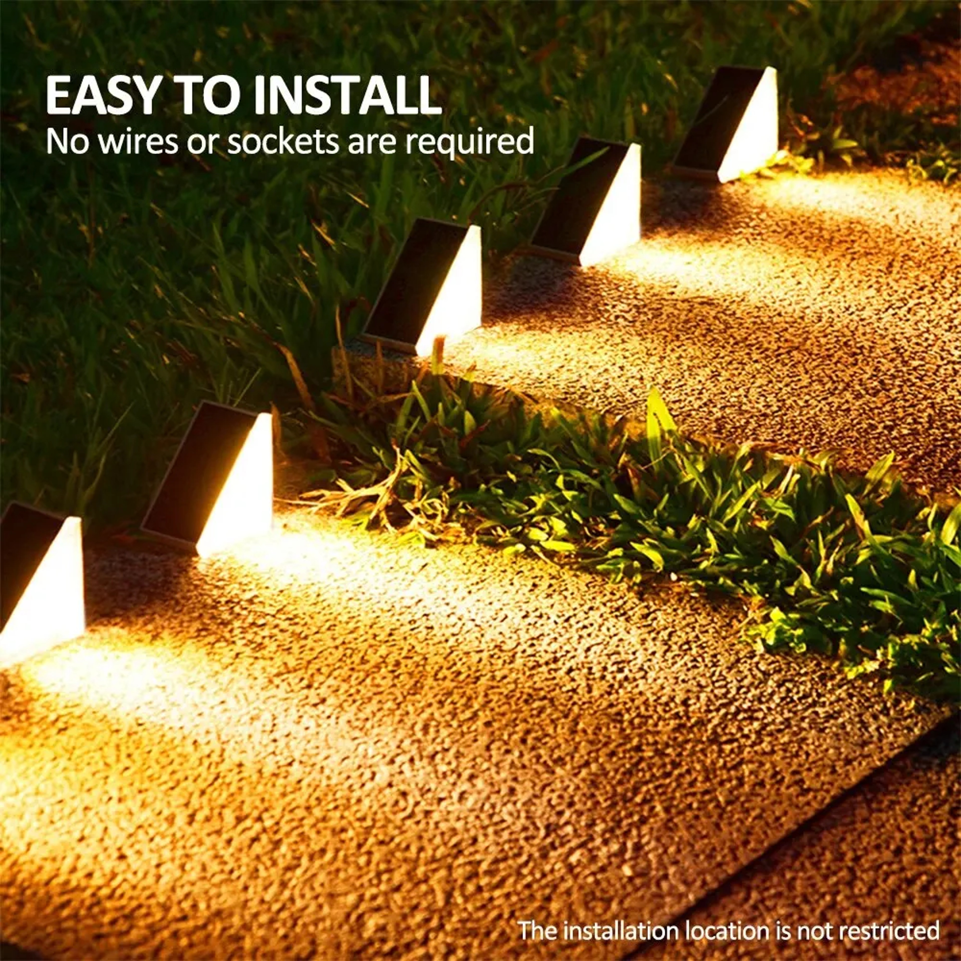 Outdoor LED Solar Step Lights Waterproof Auto On For Yard Garden Patio Driveway Fence Porch Post Ou 1