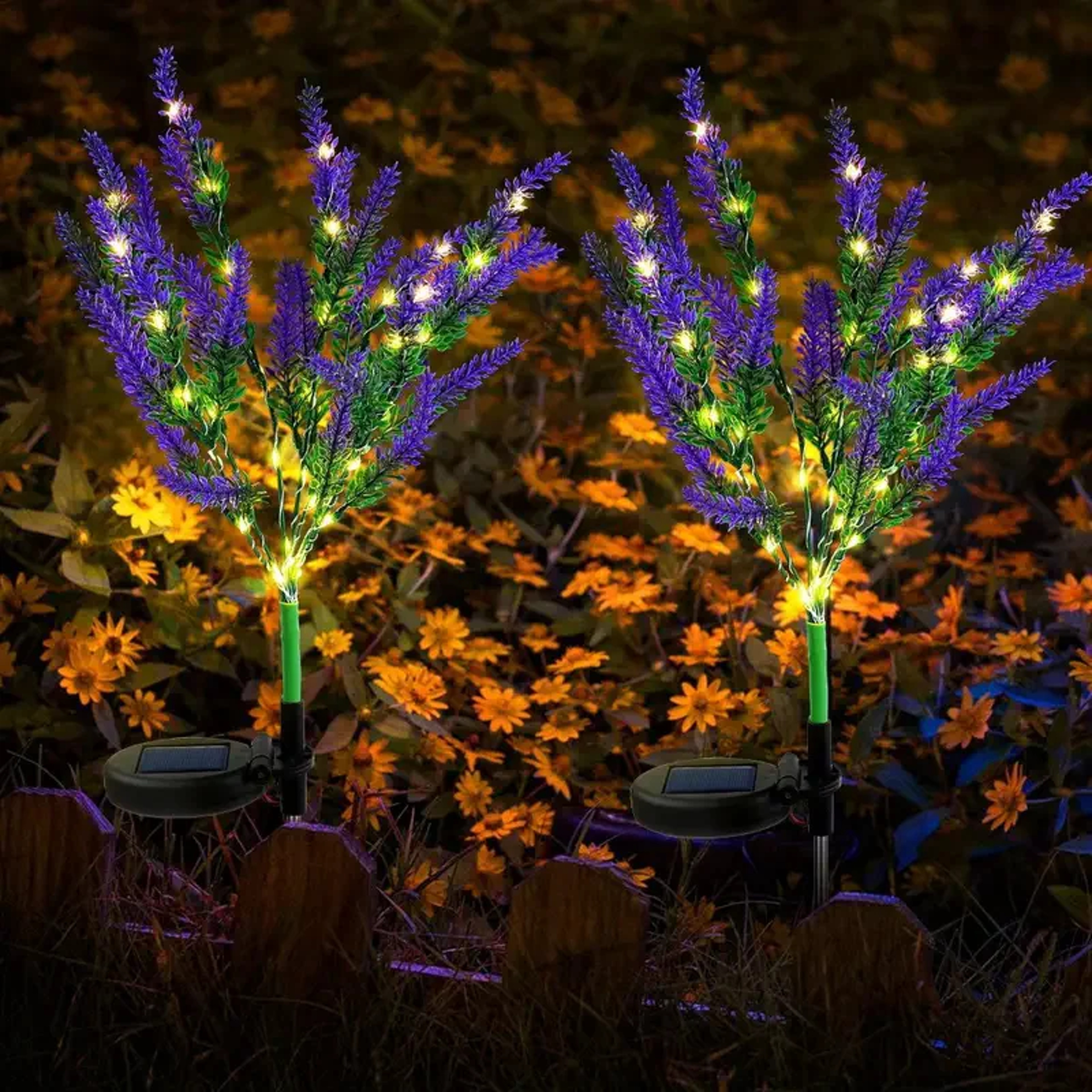 Lavender LED Light Outdoor Garden Light, Solar Powered Waterproof Lawn Decor, Perfect for Halloween, Christmas – view 1