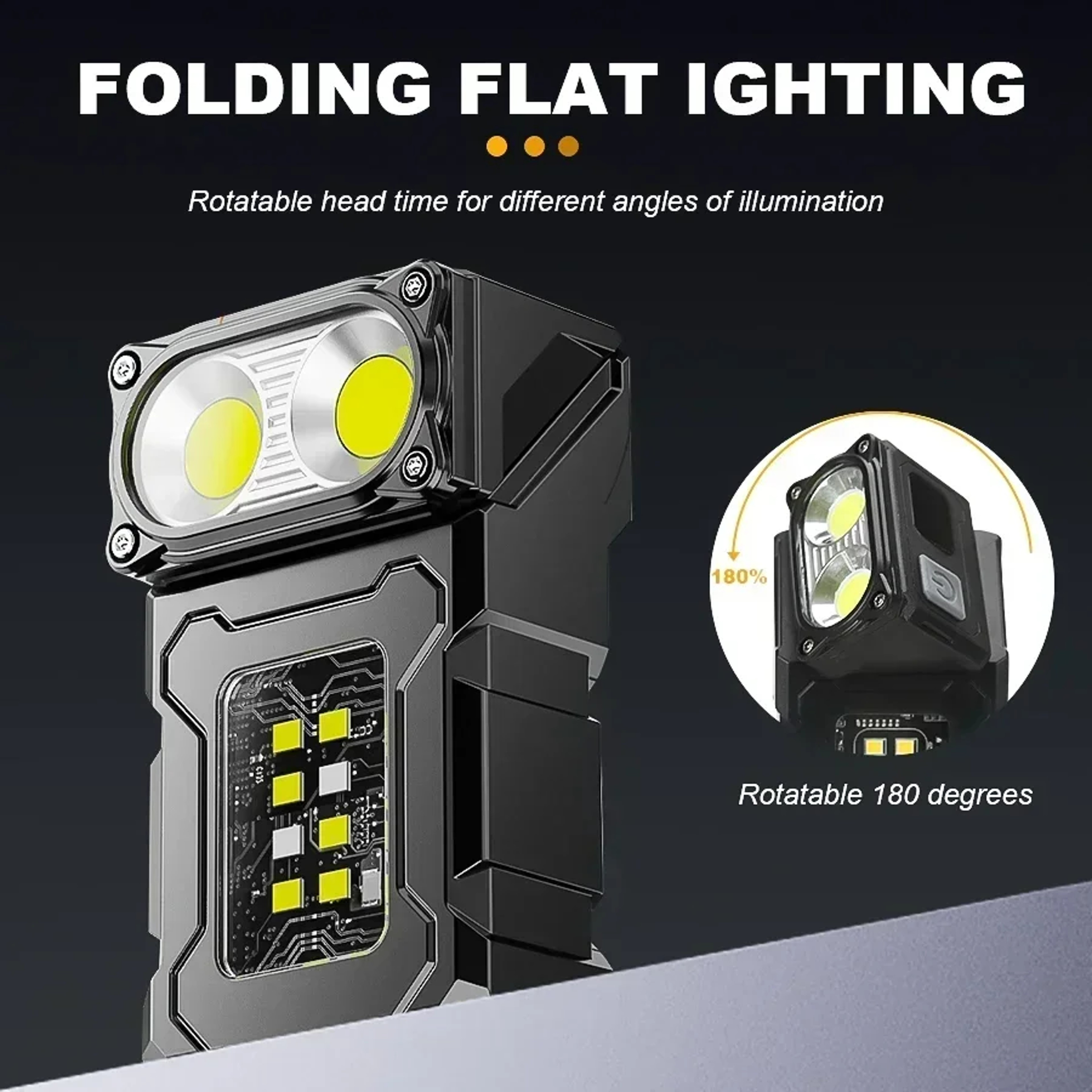Portable Super Bright LED Flashlight Rechargeable With Clip Magnetic Hanging Side Emergency Light F 4