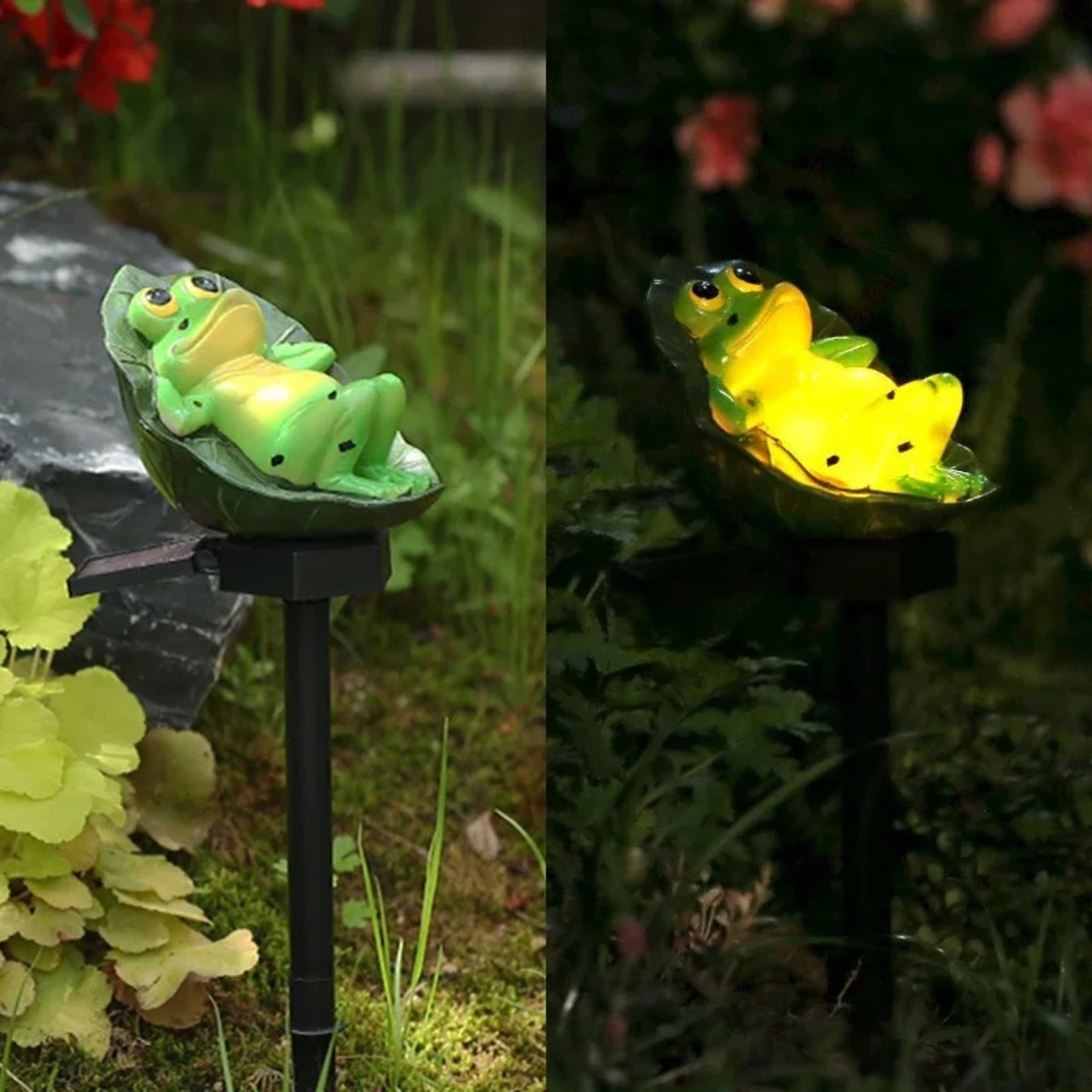 Garden Light Solar Powered Frog Resin Lamp Waterproof Outdoor Pathway Decor Garden Lawn Landscape P 3