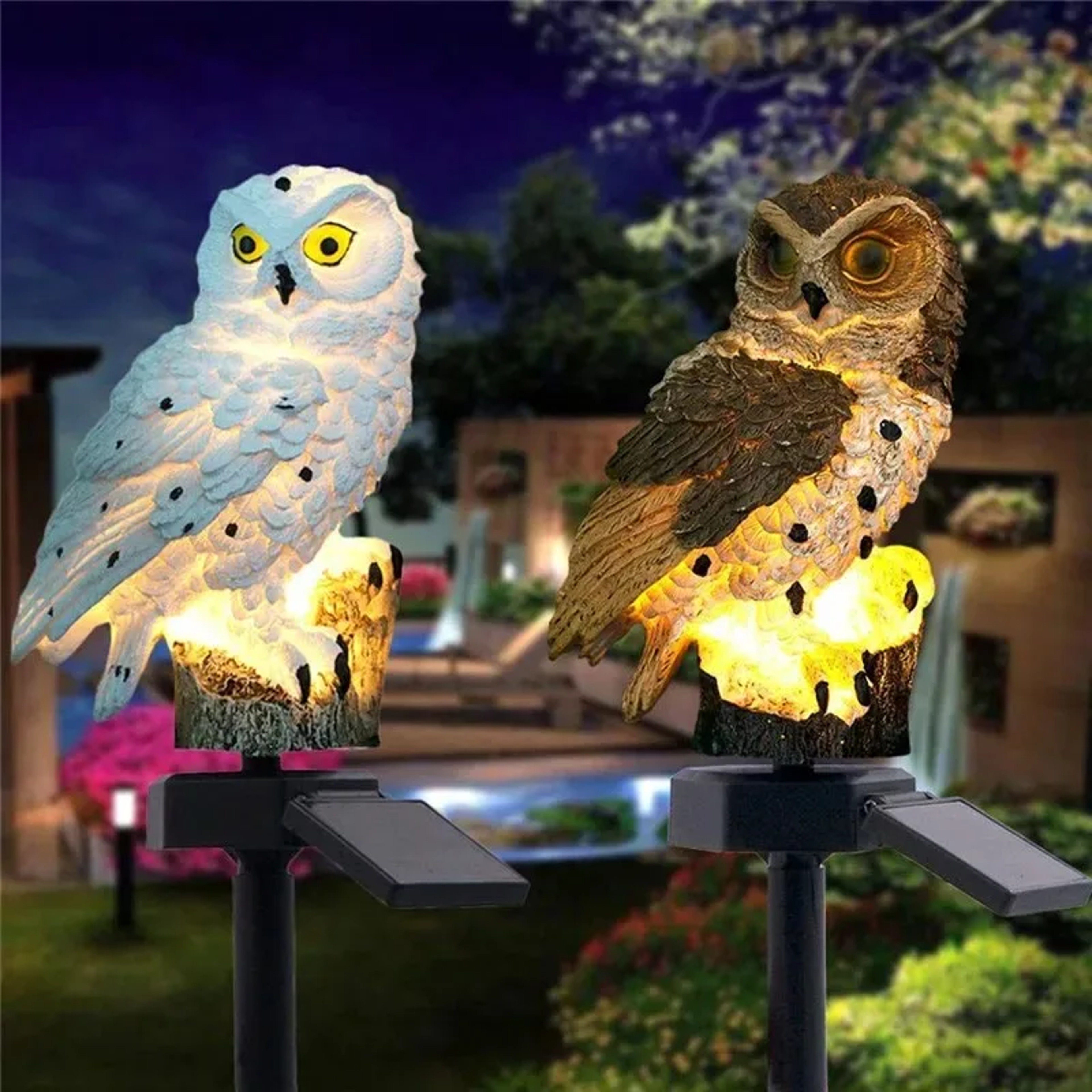 Solar Lamp Owl Animal Solar Garden Lights Solar Powered LED Light Waterproof Outdoor Garden Decorat 2
