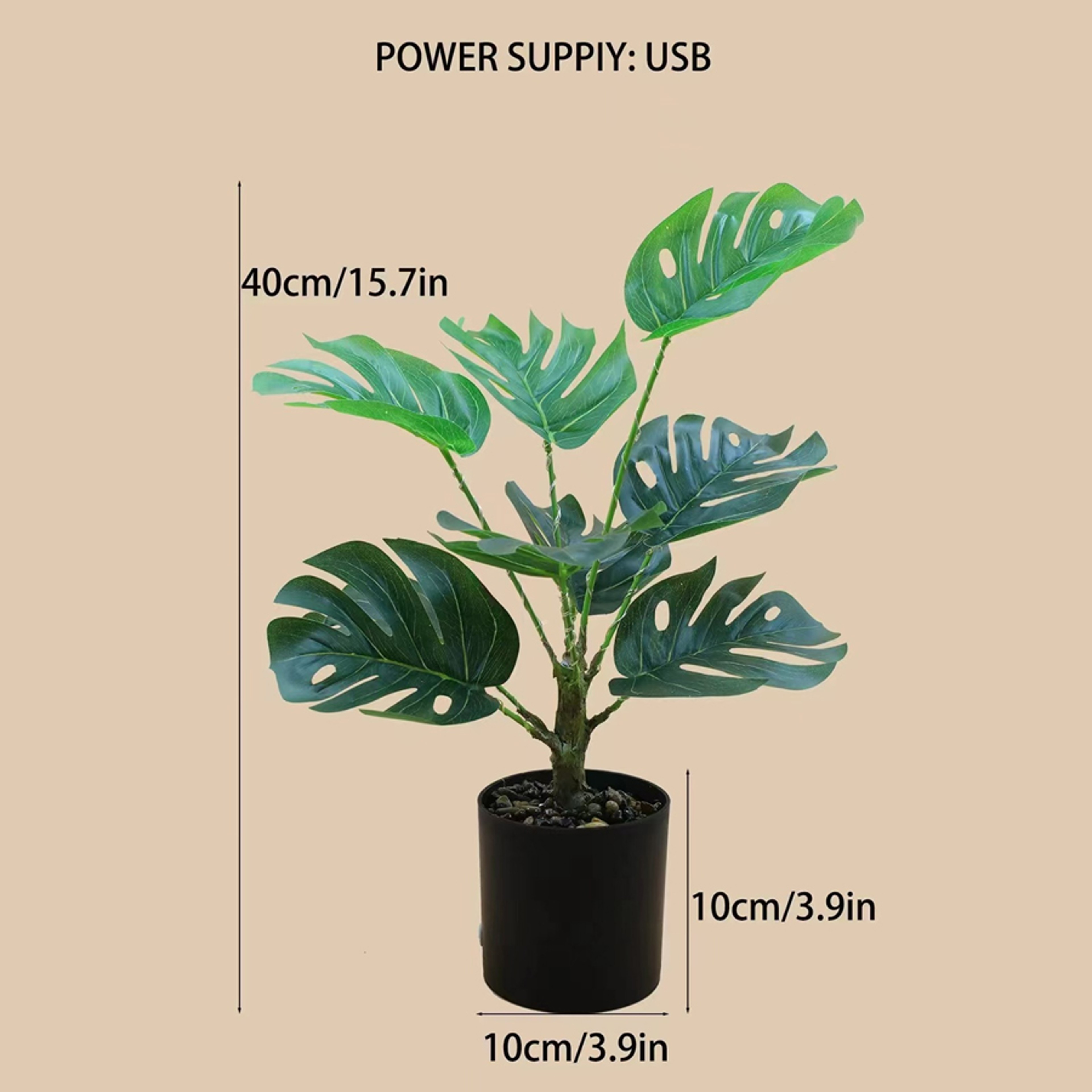 USB Plug Powered Simulated Plant LED Night Light Green Ivy Office Decor Indoor Landscape For Living 3