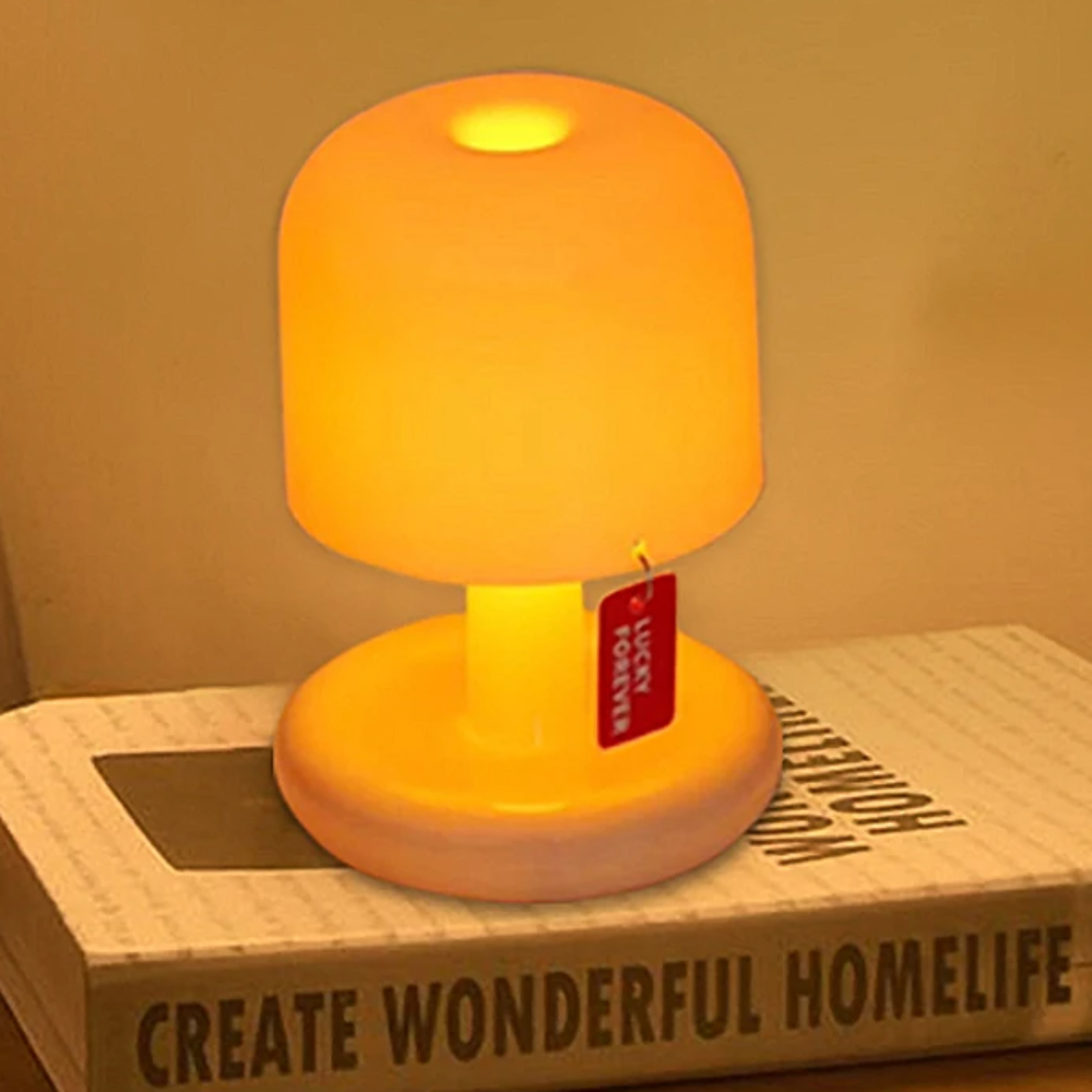Mini Desktop Sunset Night Lamp Creative USB Rechargeable Mushroom Style LED Light Ideal for Coffee