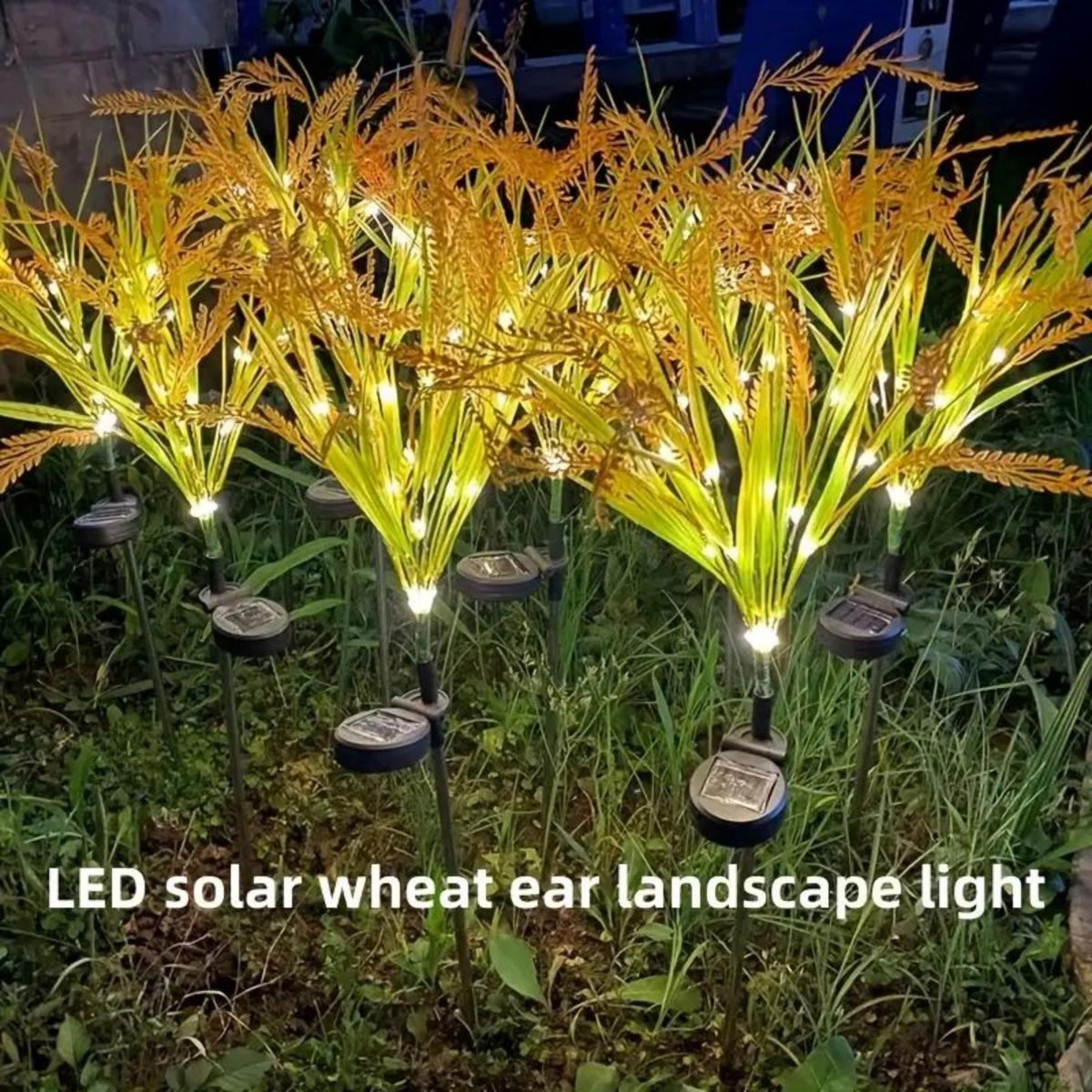 Solar Powered Autumn Harvest Wheat Light Waterproof Outdoor Garden Lighting Perfect For Path Patio  1