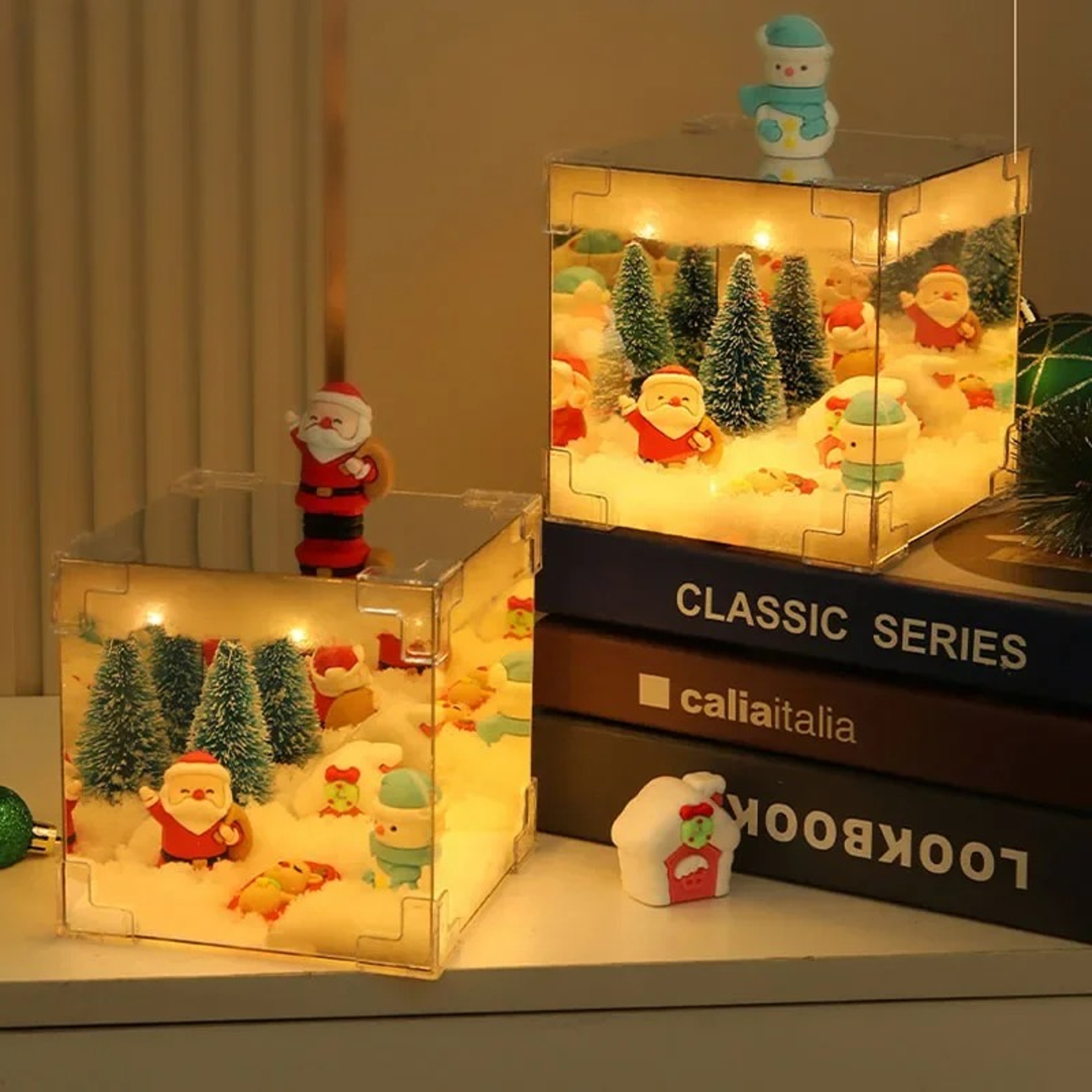 Usb Powered Christmas DIY Handmade Luminous Desktop Crafts with Santa Claus, Christmas Party Atmosphere Decor – view 1