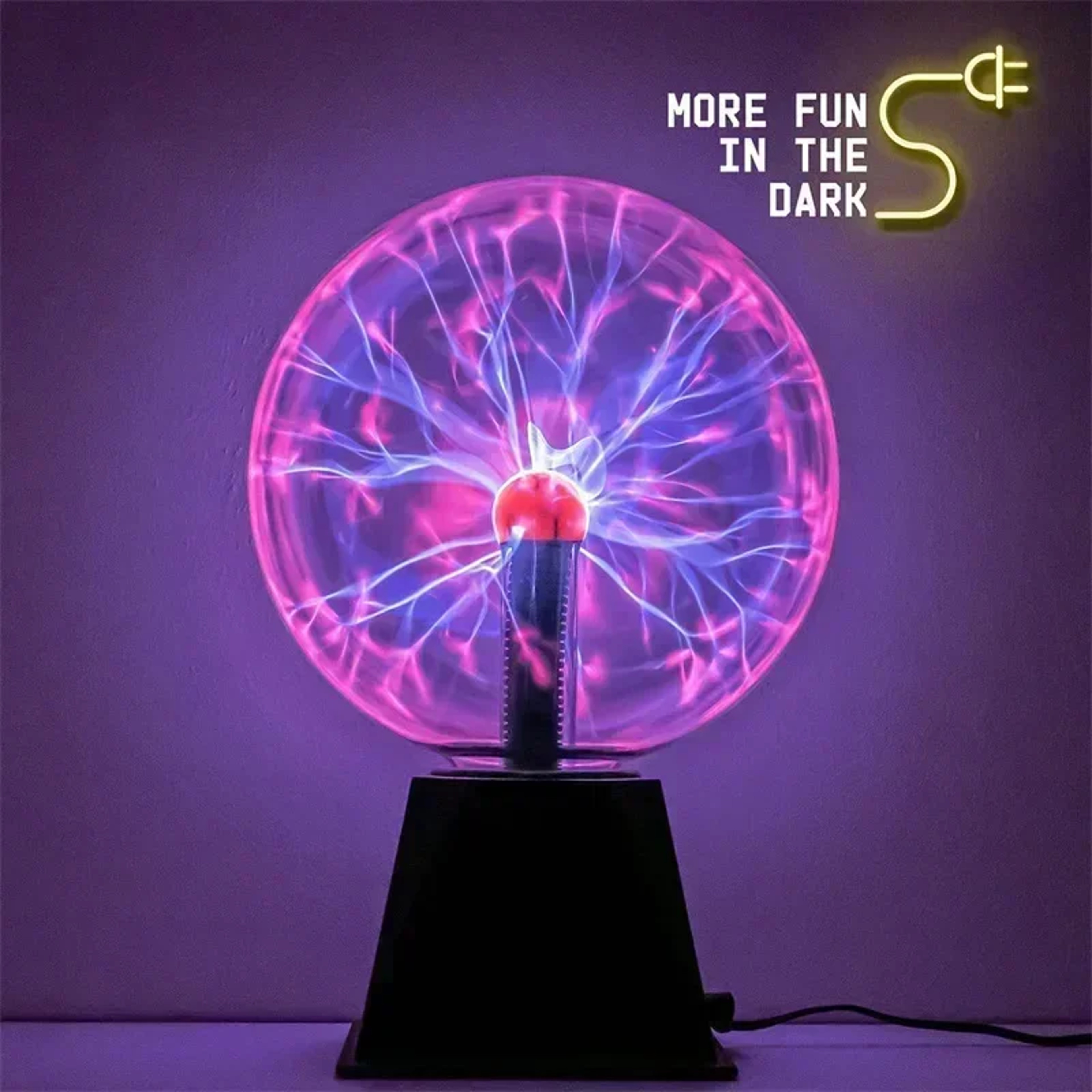 Voice Controlled Electrostatic Ball Lamp, Magic Plasma Light, USB Powered Radiant Ball Night Light for Atmosphere – view 3