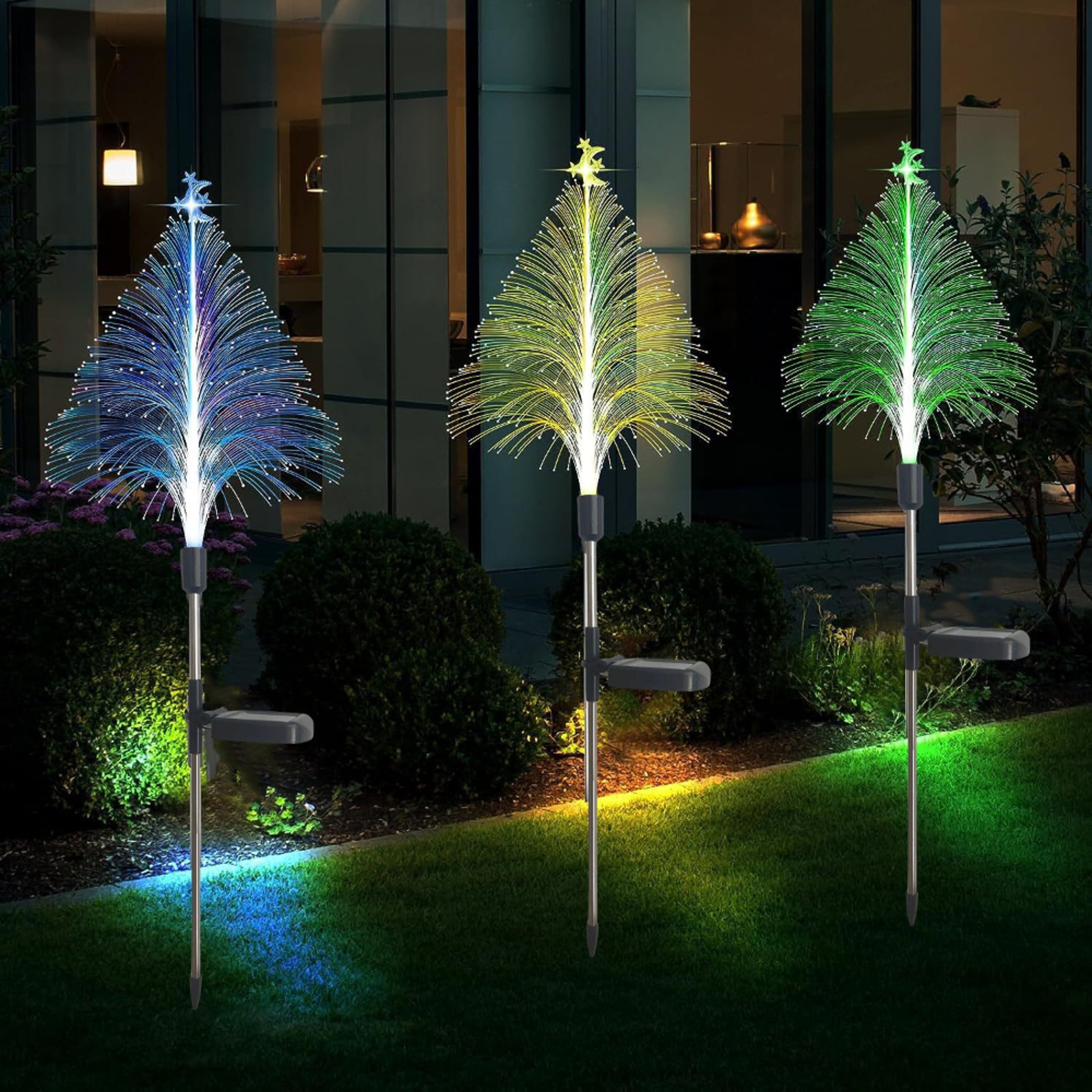 Solar LED Jellyfish Lights Outdoor Garden Decor Water Proof Changing Patio Yard Pathway Solar Flowe 3