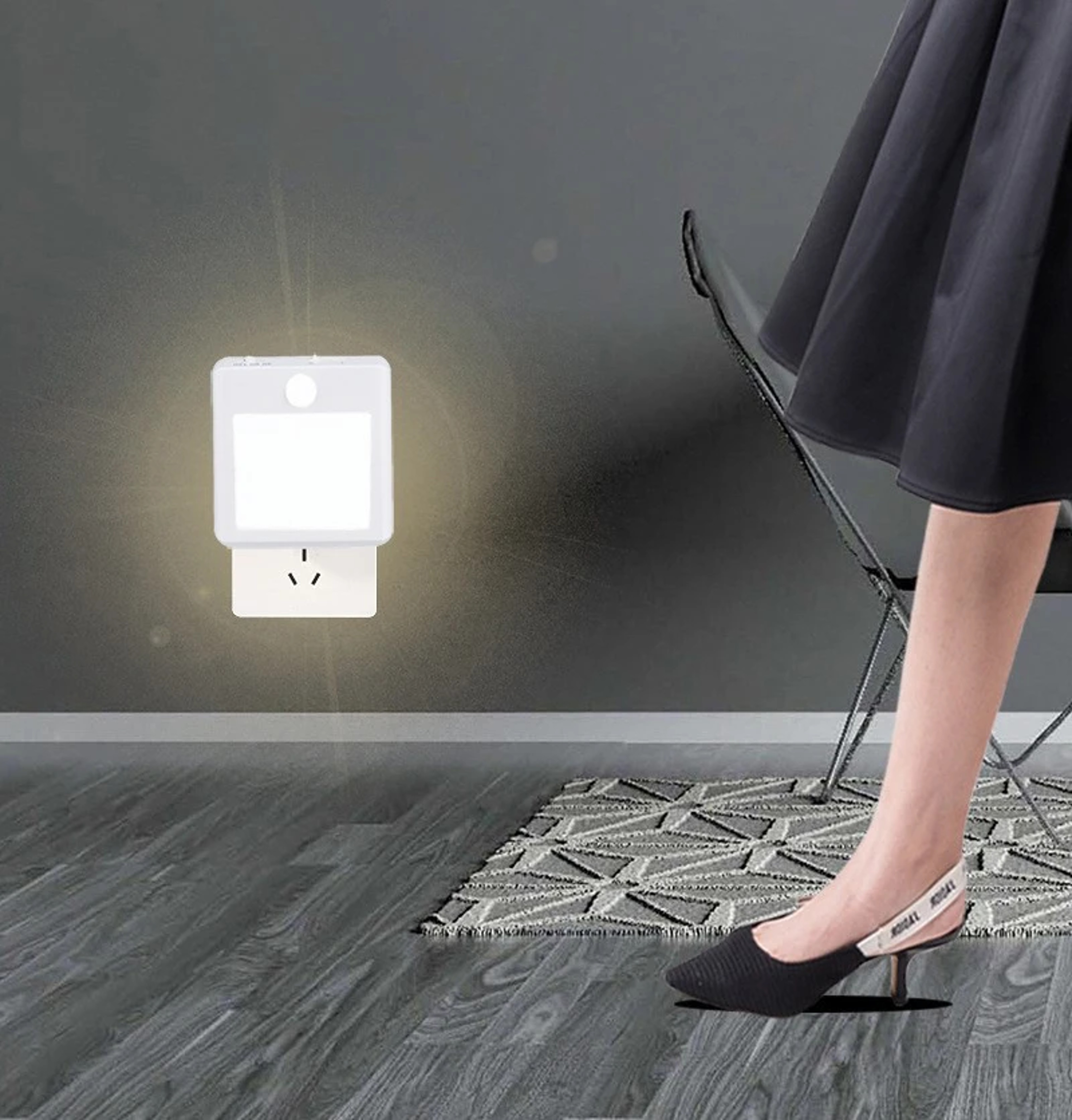 Plug Powered Automatic Light Sensing Human Body Sensing Night Light For Corridor Wall Bedroom Livin 6