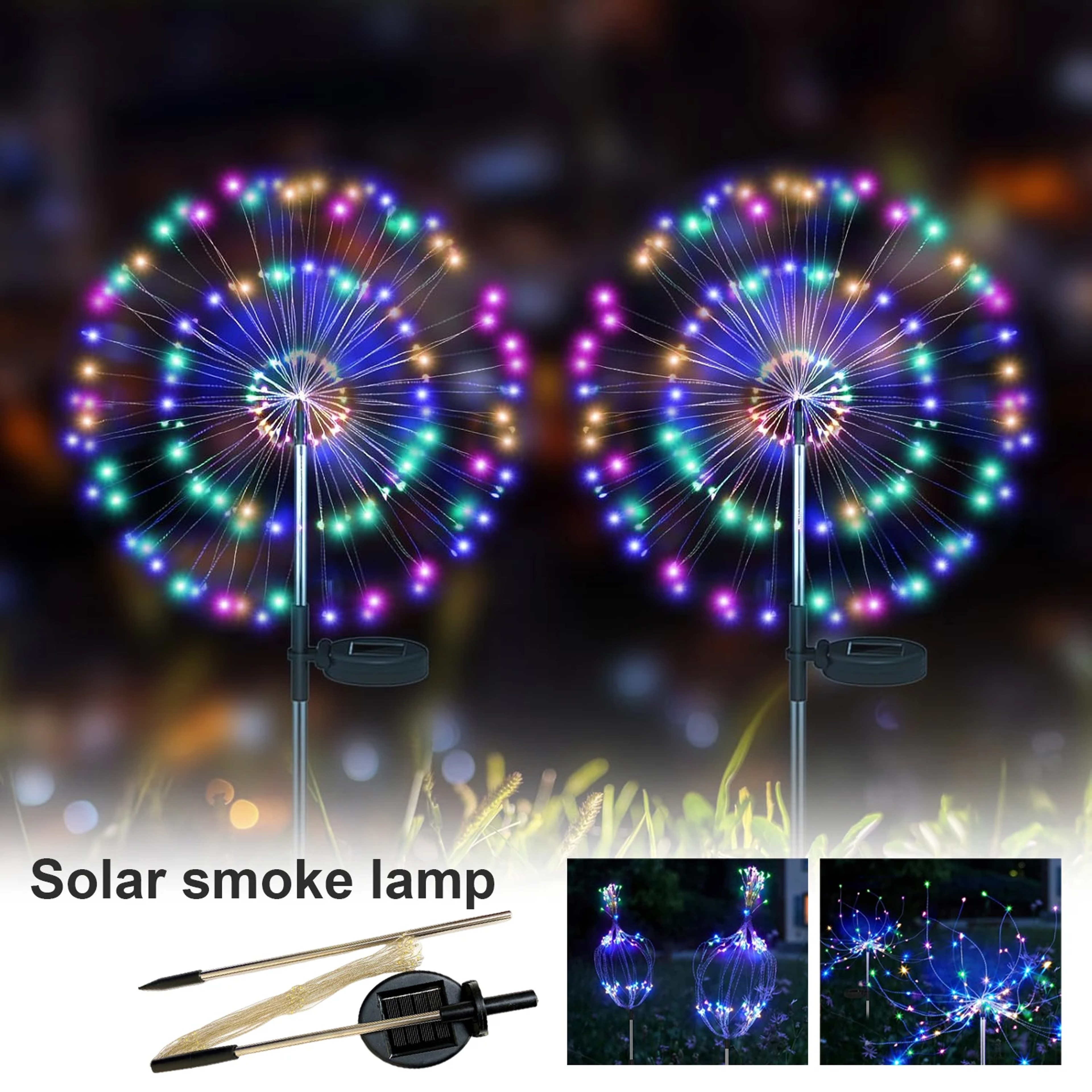 Outdoor DIY Lights  Lighting Modes Solar Fireworks Lights Courtyard Garden Patio Lawn Landscape Lig 1