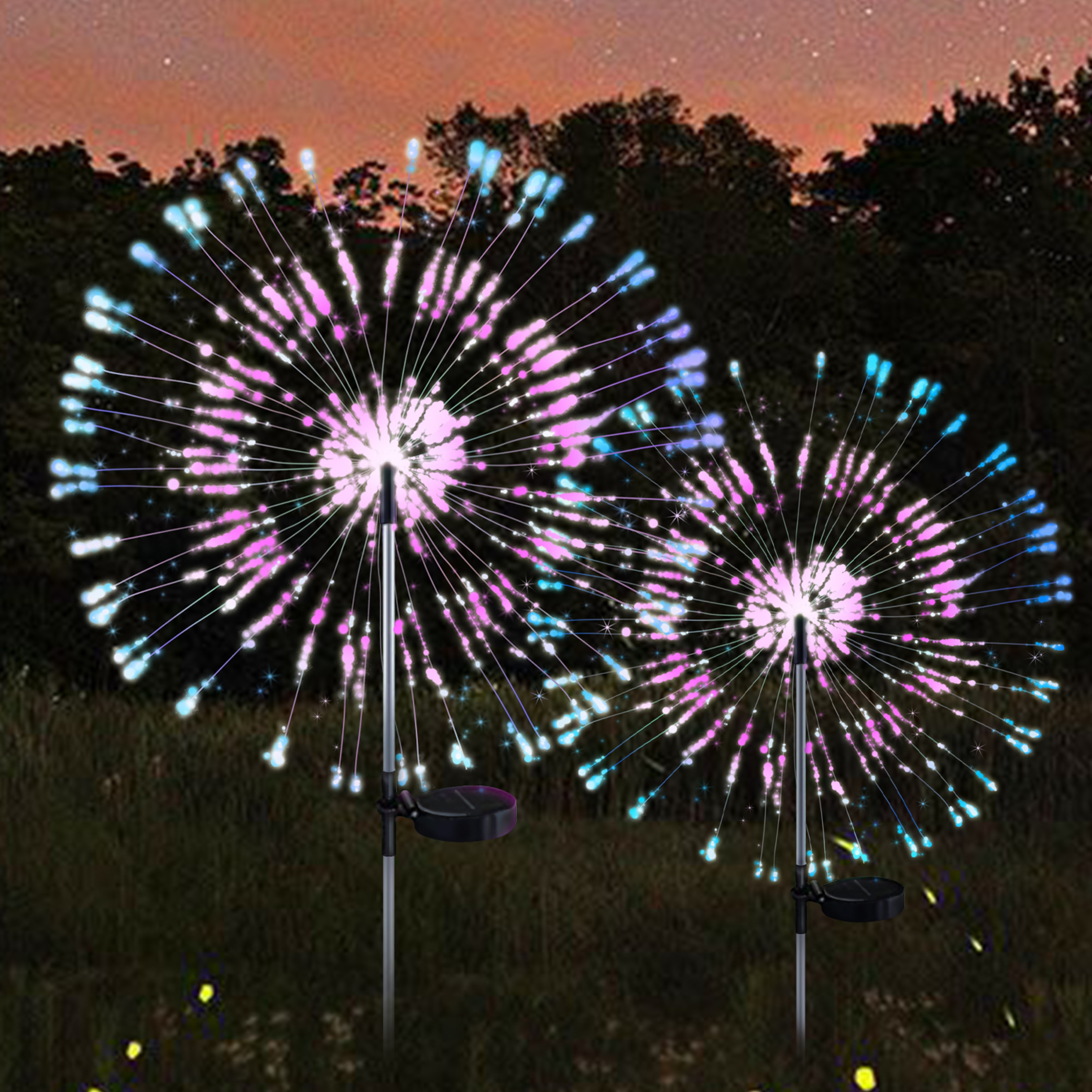 Outdoor DIY Lights  Lighting Modes Solar Fireworks Lights Courtyard Garden Patio Lawn Landscape Lig 4