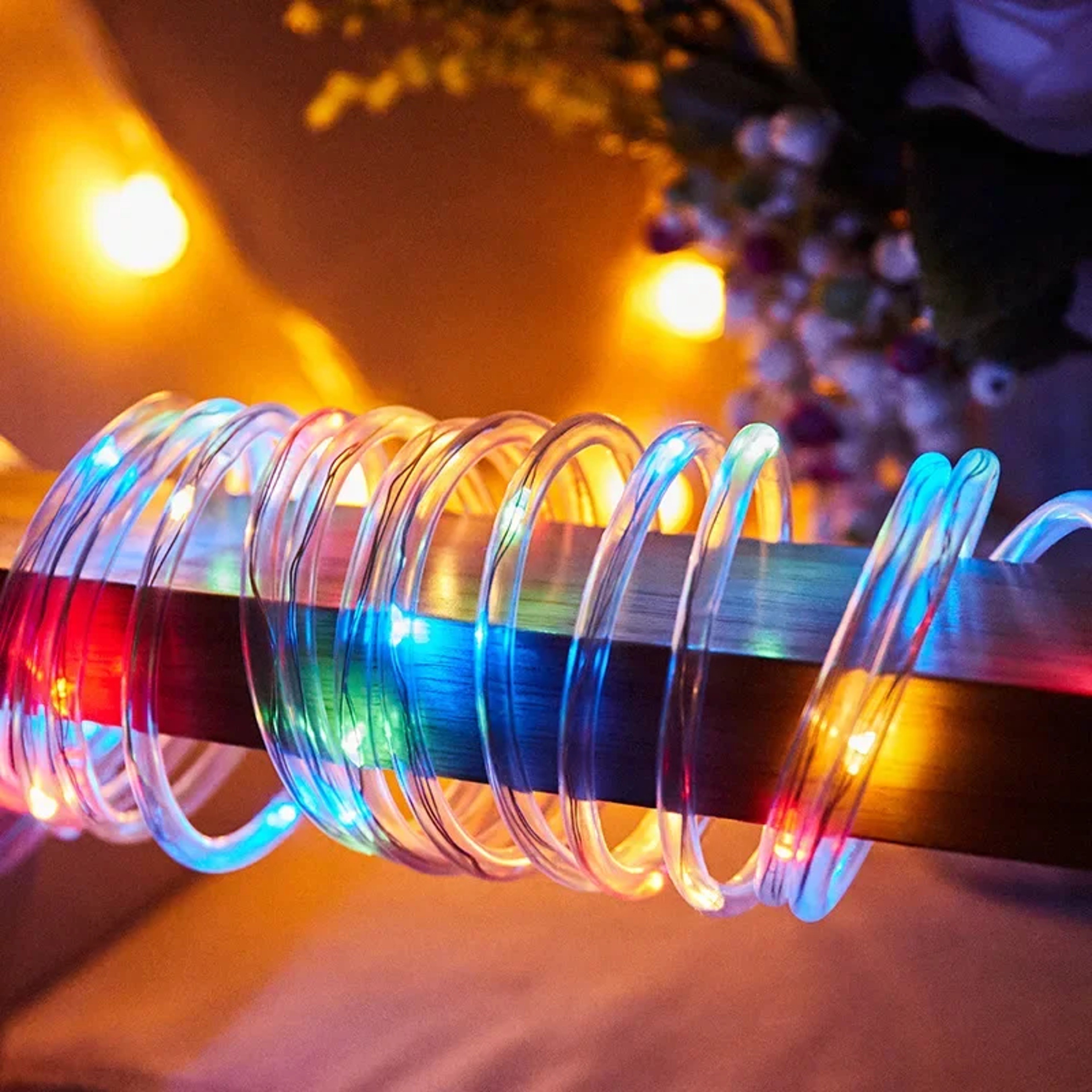 Solar Tube String Light, Waterproof Outdoor LED, Warm White Copper Wire Lights for Garden, Decorative Lights – view 1