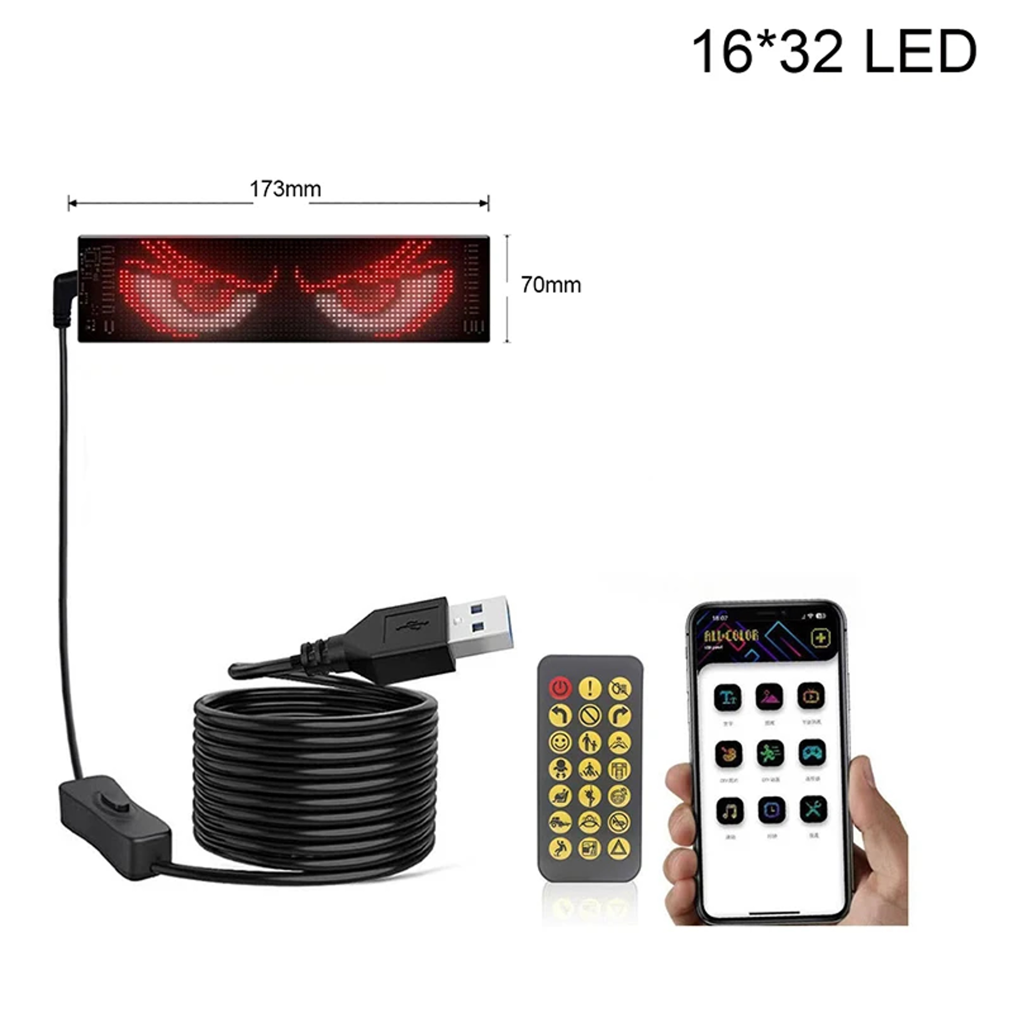 CarTruck RGB Bluetooth Panel Lamp LED Matrix Pixel Lights Programmable Bluetooth App Control Flexib 3