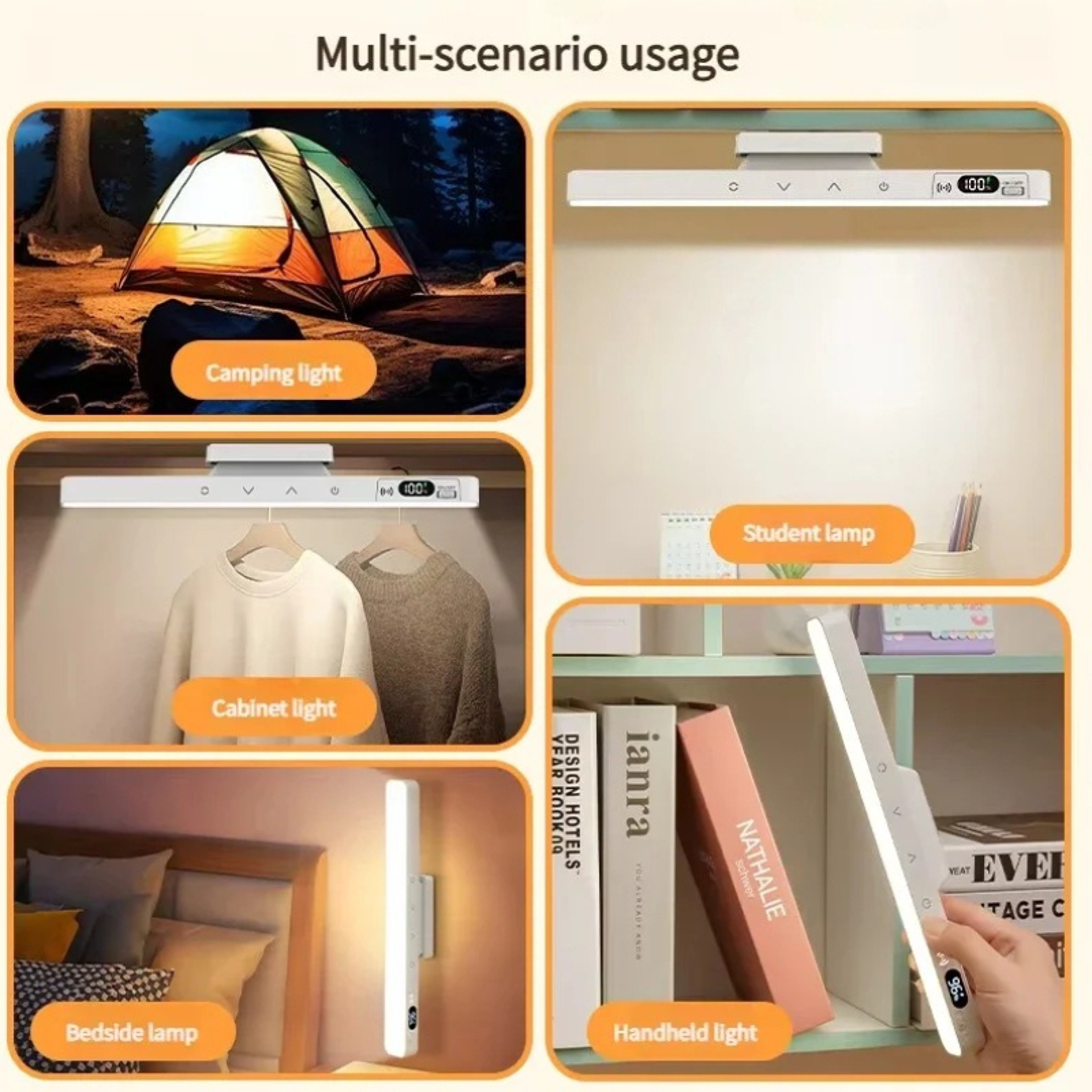 Night Light With Touch Control Eye Protection For Study Battery Display Light For Bedroom Dormitory 3