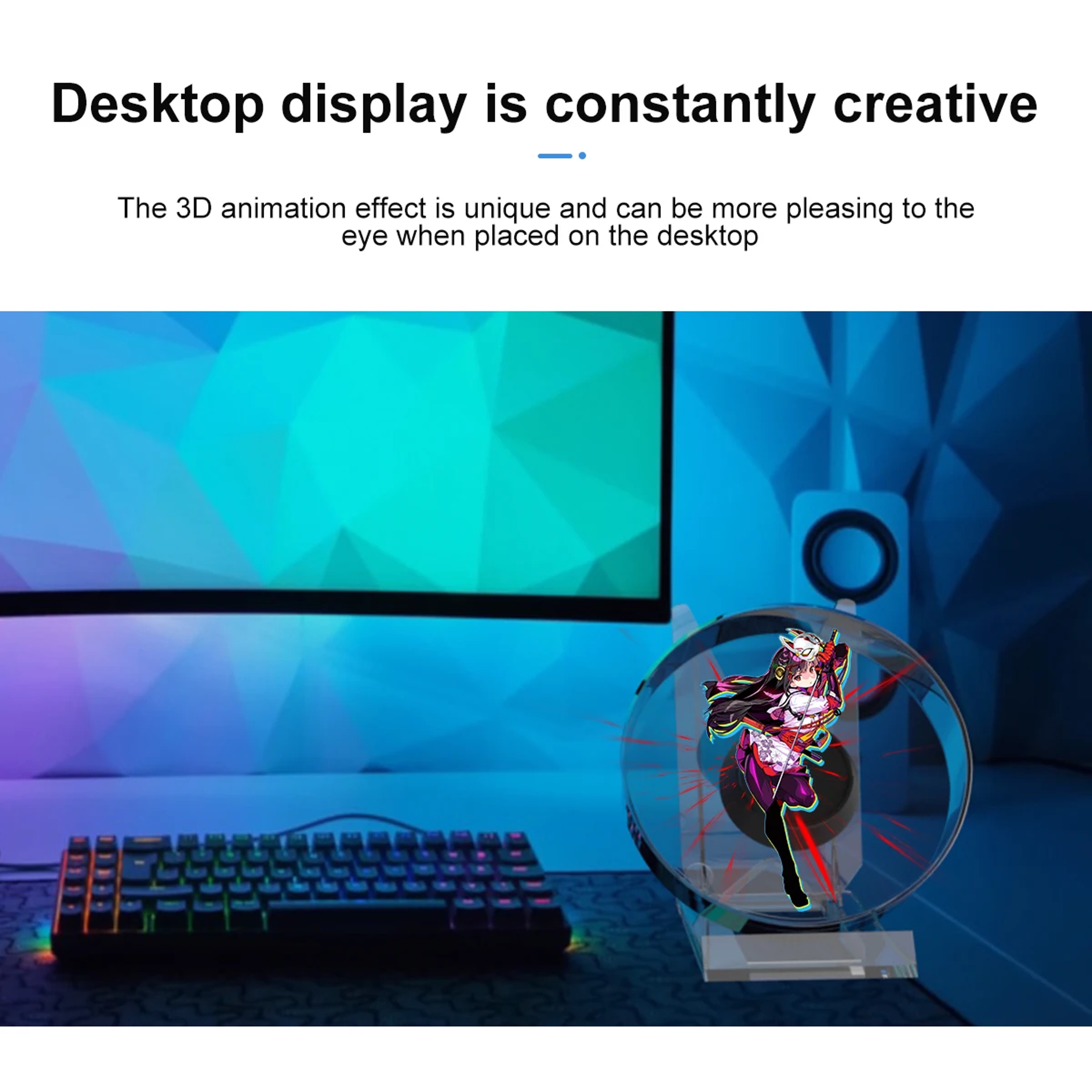 Hologram Fan Mini Projector Advertising Display Light For Shopping Mall Store Shop Bar With Remote  3