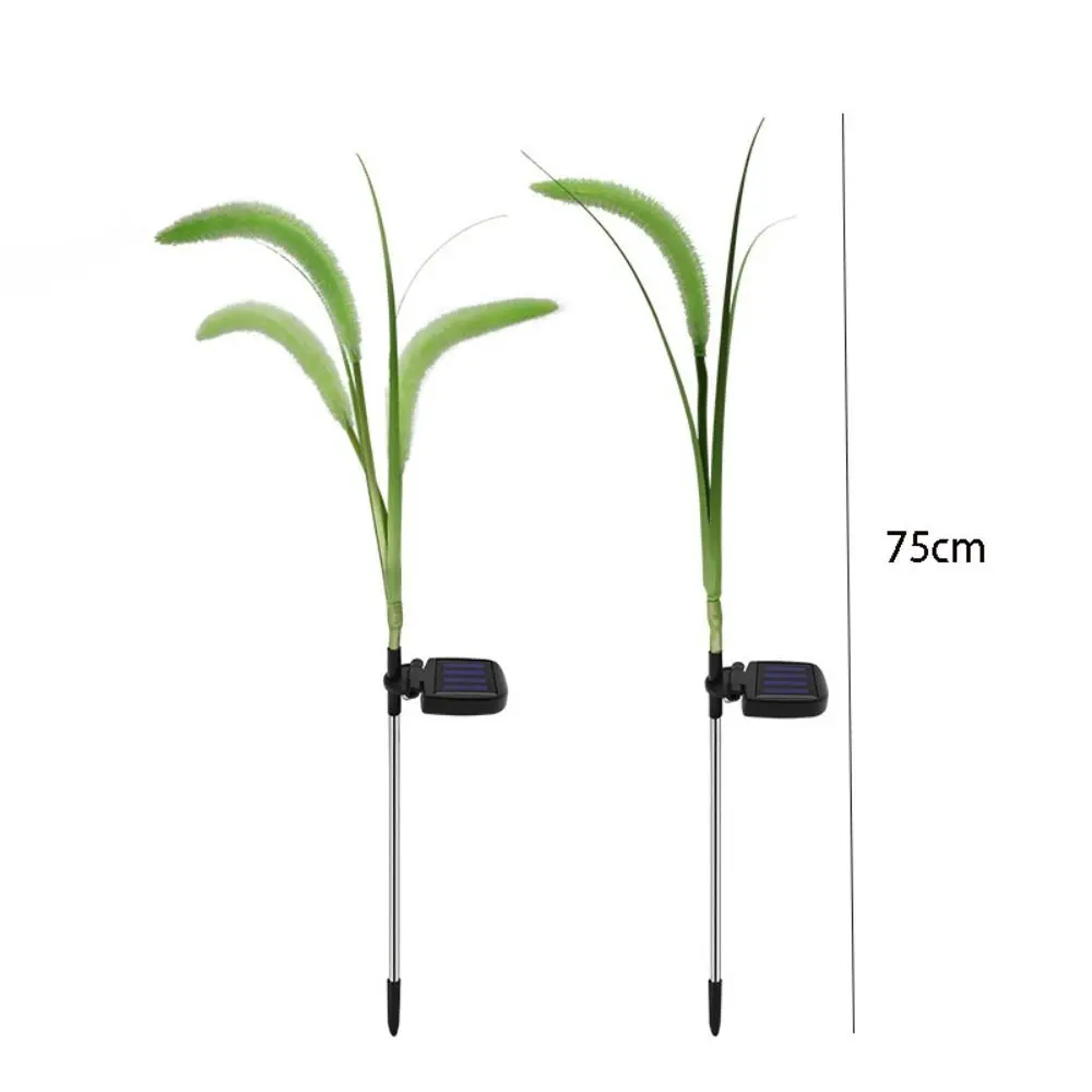Heads Solar Powered Dog Tail Grass Lamp Outdoor Waterproof Light Yard Garden Decor Path Lighting So 5