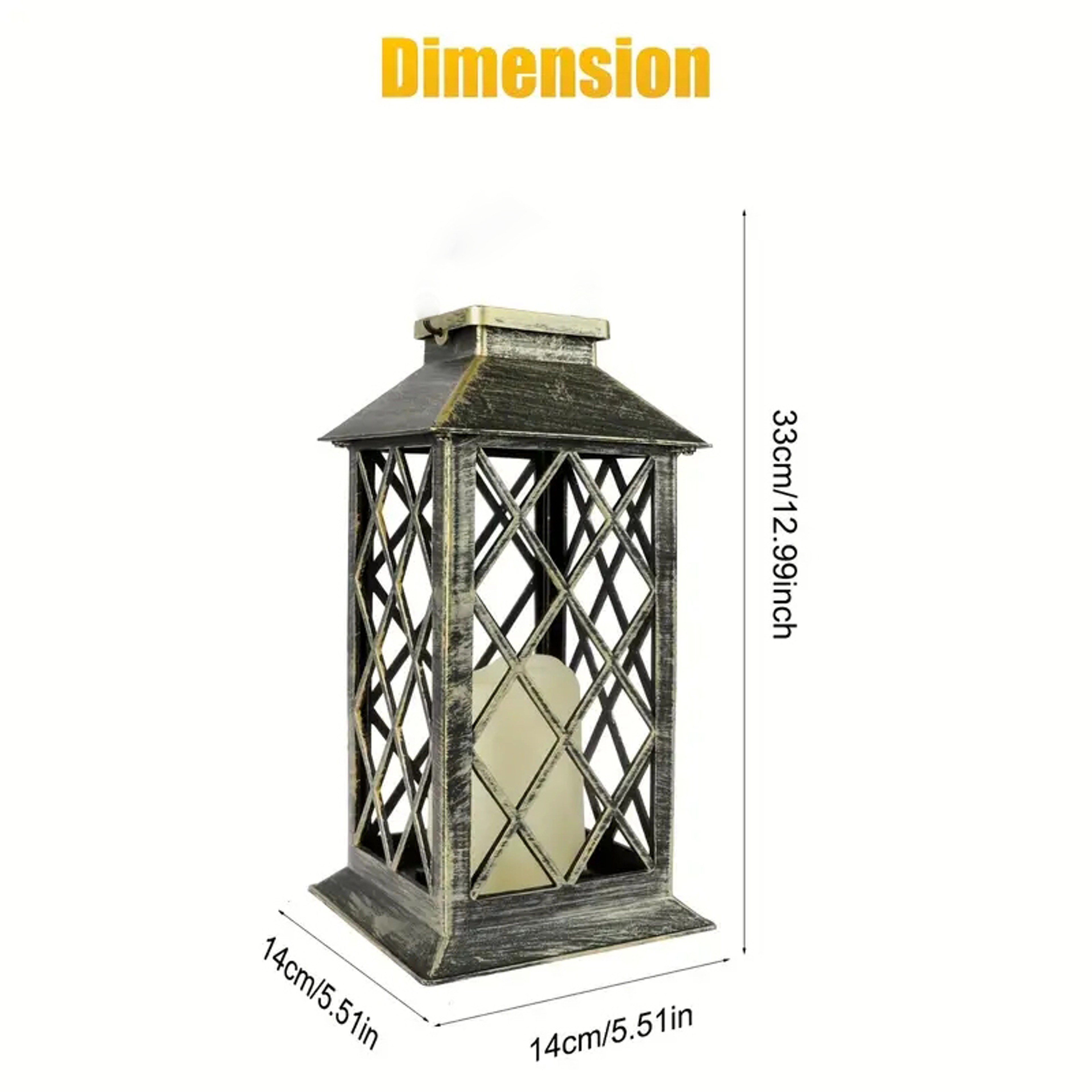 Solar Powered Outdoor Waterproof Courtyard Lights Hollowed Out Candle Holders Retro Pendant Lights  4