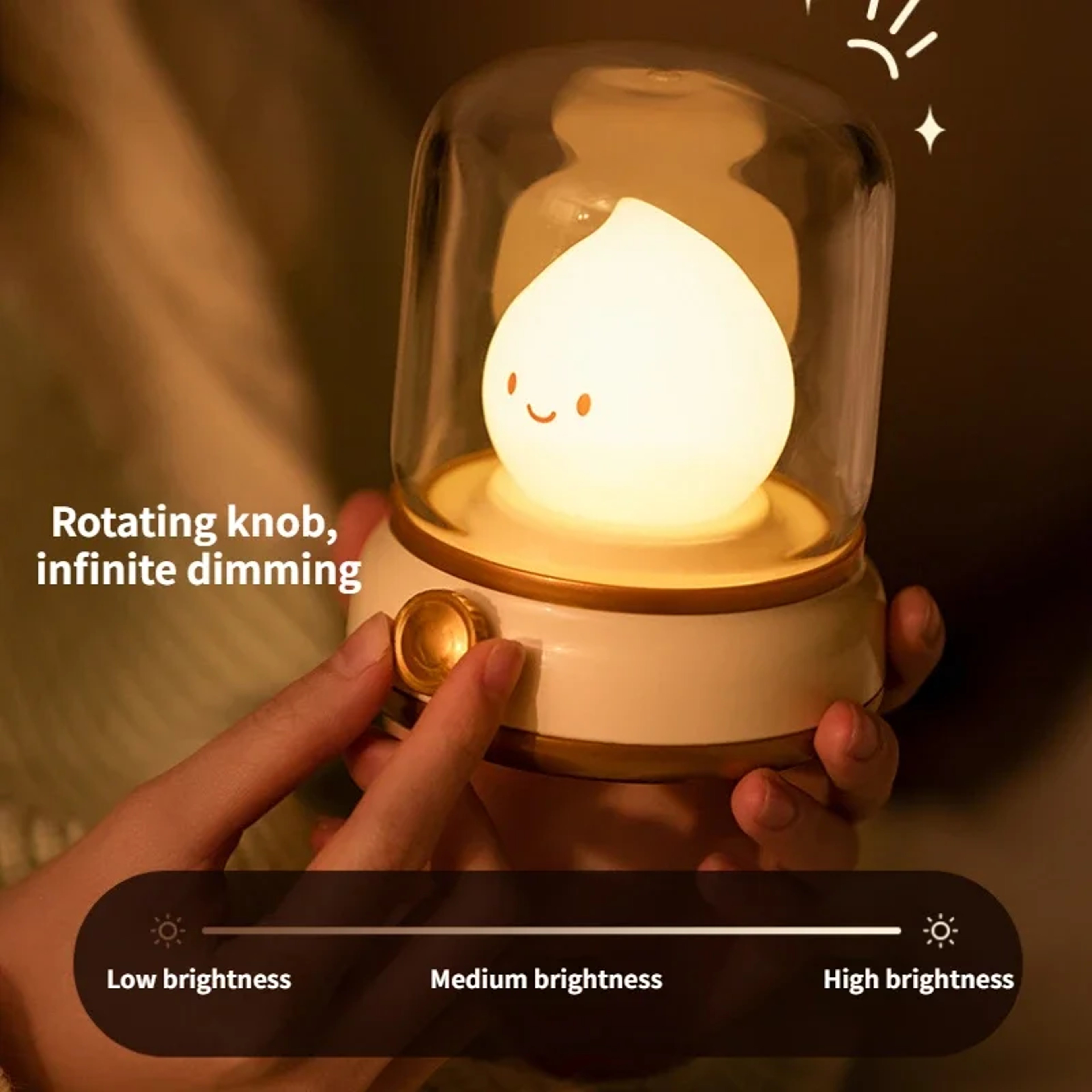 Cute Night Desktop Lamp USB Charged Portable Table Lamp Rechargeable Table Lamp For Bedroom Coffee  3