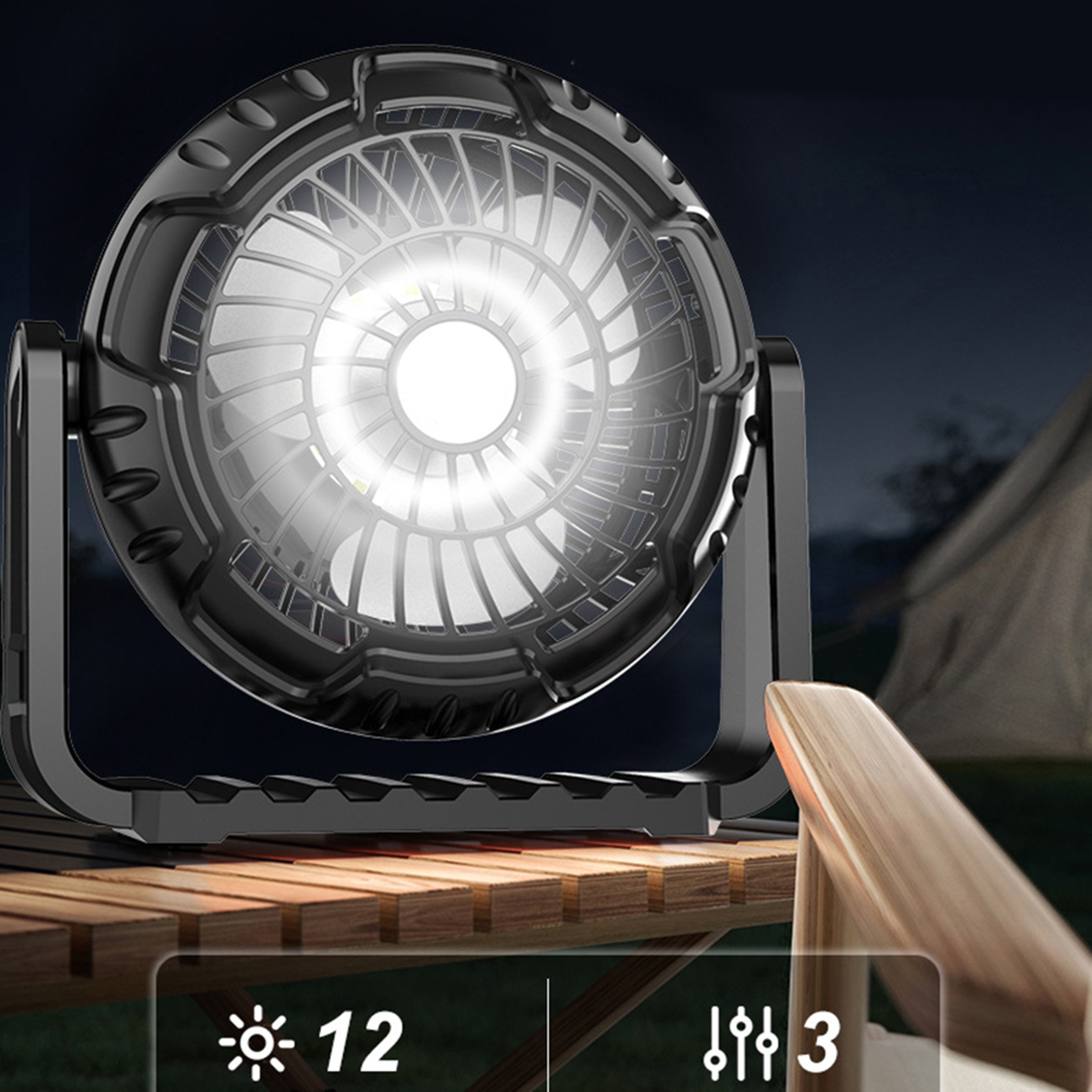 USB Rechargeable Hanging Mini Fan Outdoor Camping Fan With Speed Settings Adjustment For Tent And H 5