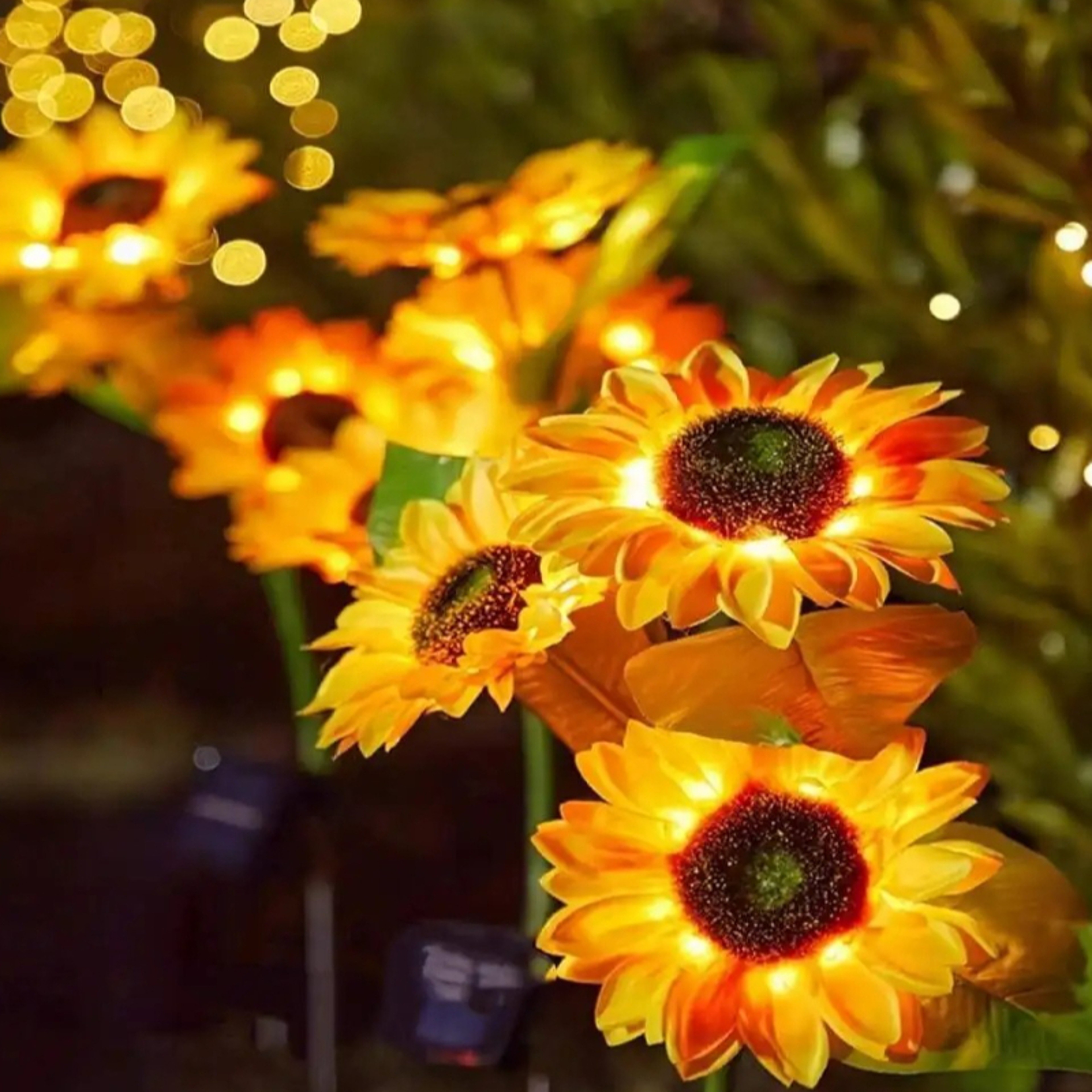 LED Solar Simulation Sunflower Lights, Garden Yard Lawn Night Lights, Landscape Lamp for Home Decoration, Outdoor Flower – view 4