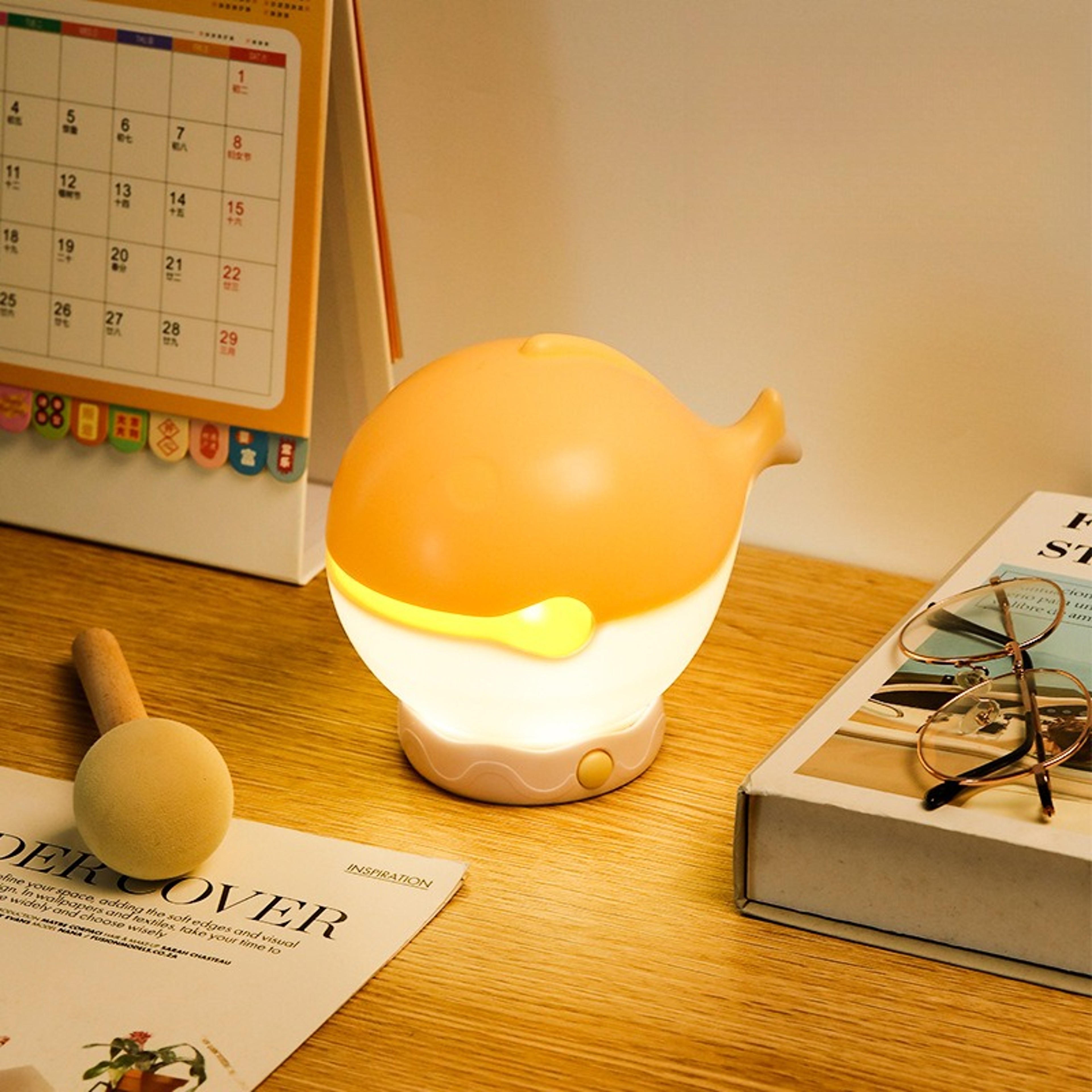 Rechargeable Wooden Fish Night Light Beating Fish Prayer For Luck Pray For Blessings Merit Sleeping 5
